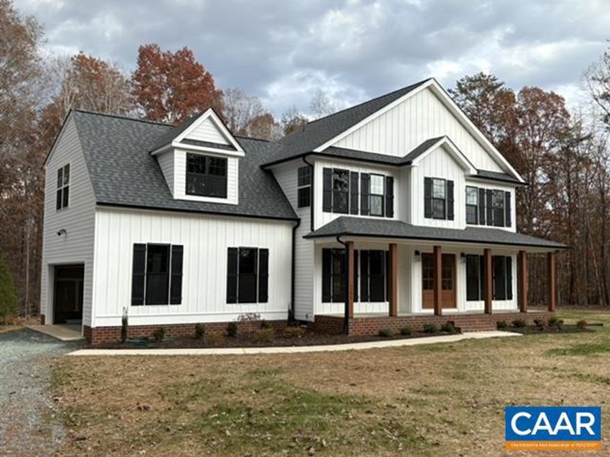 BRAND NEW & MOVE-IN READY! Inviting brick porch with 8" Stained Columns & Double Front Door provide a welcoming entry to the well appointed Ross plan. Upgraded Siding Accents w/ Craftsman Style Shutters, Black Gutters & Windows add to its Curb Appeal! Extra windows & lighting, gas fireplace, hardwood stairs & laminate floors enhance the open DR-K-GR layout on the sunny main level. Added options include upgraded 42" kitchen Cabinets, double sided 3'x 8' Island w/ Granite Counters, Upgraded Whirlpool SS Appliances, ceramic tile primary shower & bath floors,  spacious rear deck. Conveniently located near shopping, restaurants, county schools & many other conveniences w/ No HOA. **Up to $7,500 available in Seller Paid Closing Costs. Ask for details!!,Granite Counter