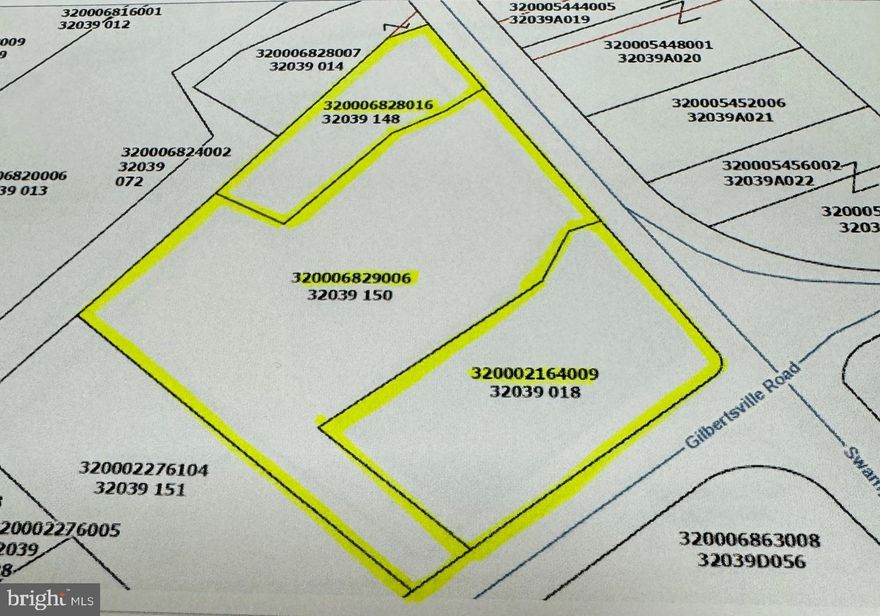 2.95 Acre Commercial Property at intersection of Rt 73/ Swamp Pike & Gilbertsville Rd.   Property consists of 3 parcels including a 3,748 SF 2 story Building (Circa 1850) with attic and basement.  Public Sewer and plenty of Parking.  Average Daily Traffic Count 18,000+/-