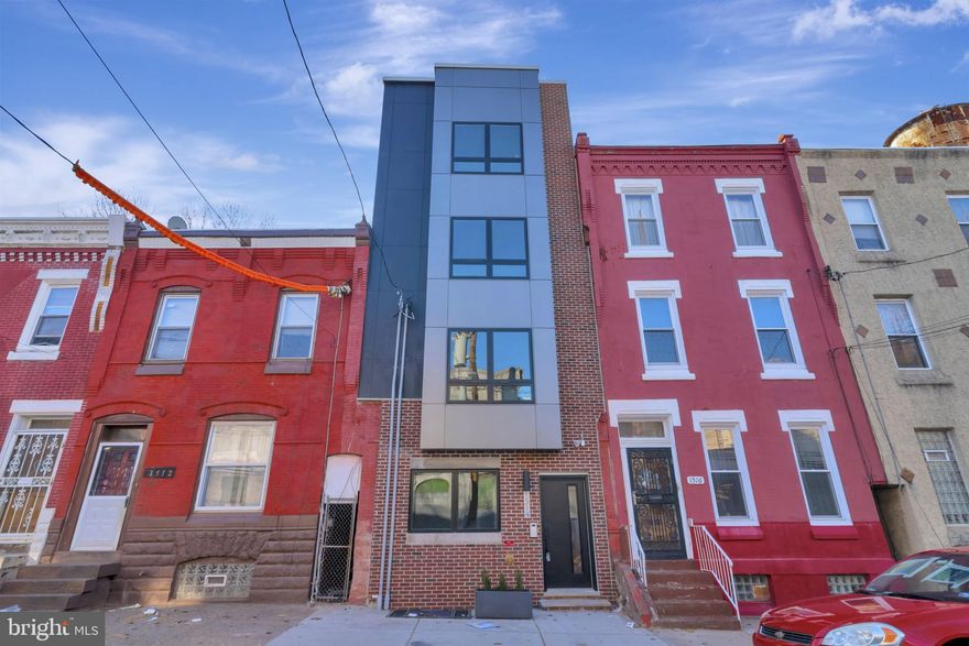 Introducing 1514 N 26th St - An exceptional investment opportunity in the heart of Brewerytown! This quadplex, skillfully crafted by Design Pro Development, offers a blend of modern elegance and practicality, making it a prime choice for the savvy investor. This property consists of three 2-bedroom, 2-bathroom units and one generously spacious 3-bedroom, 3-bathroom unit. Each unit is thoughtfully designed to maximize comfort and convenience. As you step inside each unit, you'll be greeted by an abundance of natural light that floods the expansive living spaces, adorned with recessed lighting and large front windows. The living area features natural hardwood floors, creating an inviting atmosphere. The contemporary kitchen in each unit boasts white shaker soft cabinets, stainless steel appliances, and a stylish glass subway tile backsplash. These kitchens are not only functional but also aesthetically pleasing, catering to the desires of modern residents. The bedrooms are generously proportioned and feature hardwood floors, ample natural light, elegant tray ceilings, and plenty of closet space to meet your storage needs. The custom bathrooms are a testament to quality, with tiled floors, glass showers featuring sliding doors, and designer finishes that exude sophistication. For the fortunate residents of the top unit, exclusive access to a private roof deck awaits, offering breathtaking city views. It's the perfect place to unwind and take in the surroundings. Location is key, and this property's proximity to Athletic Square Park and Rec Center, as well as popular local establishments like Aldi, Crime & Punishment, Pizza Dads, RyBrew, and Green Eggs, ensures a vibrant lifestyle for all tenants. With easy access to the Art Museum and Interstate 76, this property is positioned for success. Don't miss the opportunity to invest in this well-crafted quadplex in a thriving neighborhood! It's a chance to secure a valuable addition to your portfolio and provide residents with a comfortable and stylish place to call home.