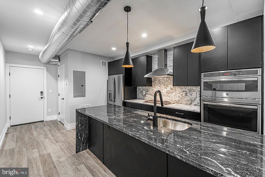 *Available 7/1/22*

This 2 bedroom, 1 bathroom unit in Hudson Liberties will take your breath away: upon entering into the kitchen, you’ll notice the stark contrast of black and white granite counter tops, an island with a waterfall edge, and overhead copper designer lighting above. Complete with Danze kitchen fixtures and top of the line GE appliance package, the kitchen boasts a dishwasher, refrigerator, gas range with a range hood, and wall microwave. In between the kitchen and living room is the washer/dryer closet. A decorative wall of floor to ceiling wainscoting gives the living room a classy and timeless look. The bedrooms are bright with large closets, east and south facing windows, including an unobstructed view of the Center City skyline! You’ll love the bathroom with European bath finishes, a double vanity sink, and a shower tub to maximize relaxation.

You will enjoy this premium location at 526 Brown St that is just steps from local restaurants like Federal Donuts and Honey’s Sit N Eat, as well as four blocks to the entire 2nd St Commercial Corridor, five blocks to the Spring Garden Subway Station and offers quick access to I-95 for zipping in and out of the city. All tenants have access to additional amenities including secure bicycle parking, a designated storage locker, and a 2,000 sq ft shared roof deck that offers panoramic views of the Center City skyline. The building also has a state of the art access control system with security monitoring.

*1 cat permitted with owner approval, $350 non-refundable pet fee required.
*Small dogs under 35 lbs permitted with owner approval, $50/mo pet rent required.
*Photos of an identical unit (604)