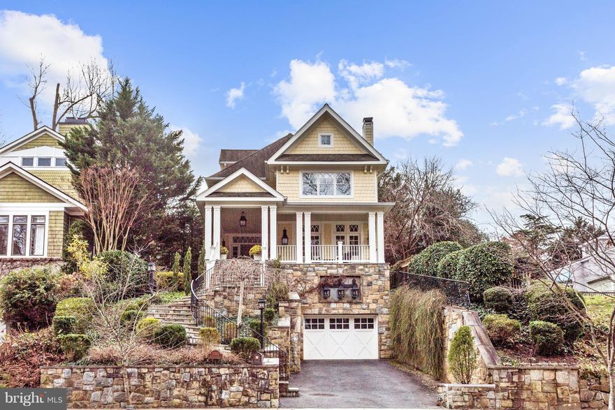 Located in Washington D.C.'s Kent Neighborhood, this stunning 7BR/5.5BA home boasts hardwood floors, impeccable finishes, dramatic ceiling heights, and mullioned windows. The upper levels feature 6BR/4BA. LL features full bedroom and bathroom, mirrored exercise room, and mudroom. Beautiful rear garden with patio and private pool w/ spa. 2 Car garage parking.