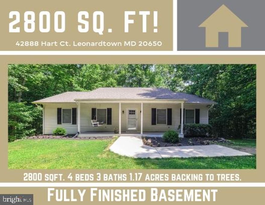 2800 square feet of finished space.  This 4 bed 3 bath home shows beautifully and is ready for its new owner.  Enter from the driveway to the new composite front porch and enjoy and relax on the porch swing.  Upon entering the home you will find an open floor plan common space with a combined kitchen/dining/living room. Journey down the hall to find 2 bedrooms, a full guest bath, and a spacious owners suite.  From the dining room you are able to exit to the back deck. Downstairs the walkout basement provides a gorgeous suite  with spacious bathroom, ample storage, second living room, and great flex space currently being used as a children's playroom.   Ideal home in an ideal location.