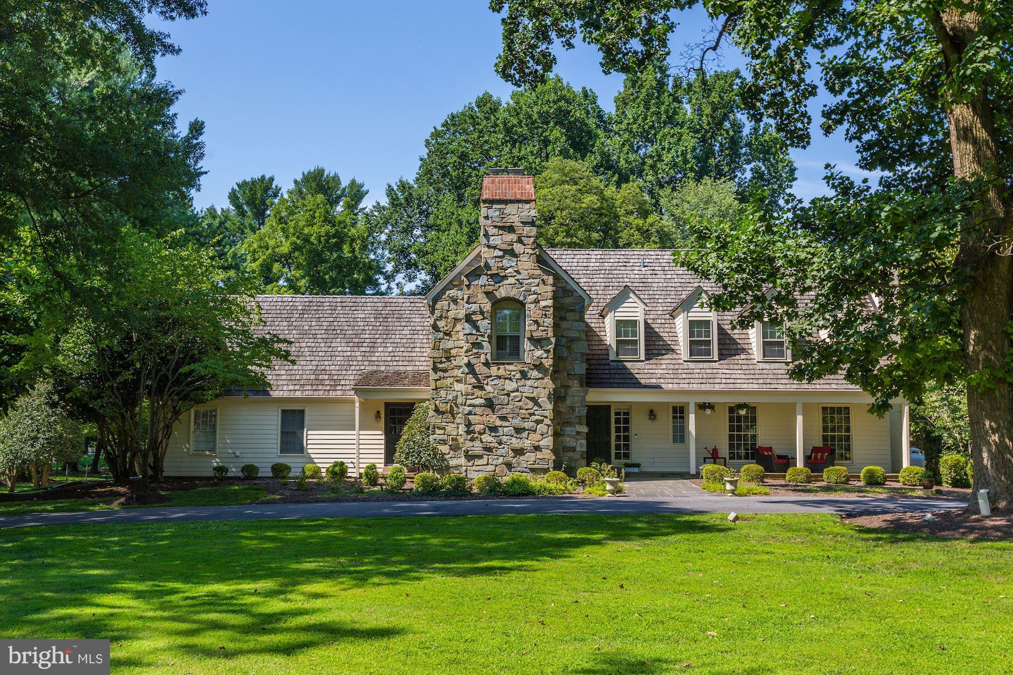 Wonderful home in Potomac on 2+ acres close to Potomac Village with it's shops and restaurants. 6 bedrooms/4 full baths and 3 half baths. Main level has a spacious living and dining room, kitchen with breakfast room, cathedral ceiling family room, 3 season room, home office, in-law-suite and much more. Large master bedroom suite with fireplace and huge walk-in-closet and private balcony. Fantastic backyard with tennis court, swimming pool and pool house and patios, great for entertaining. Separate pool house with party room, fireplace, his/her changing rooms and a full bath.