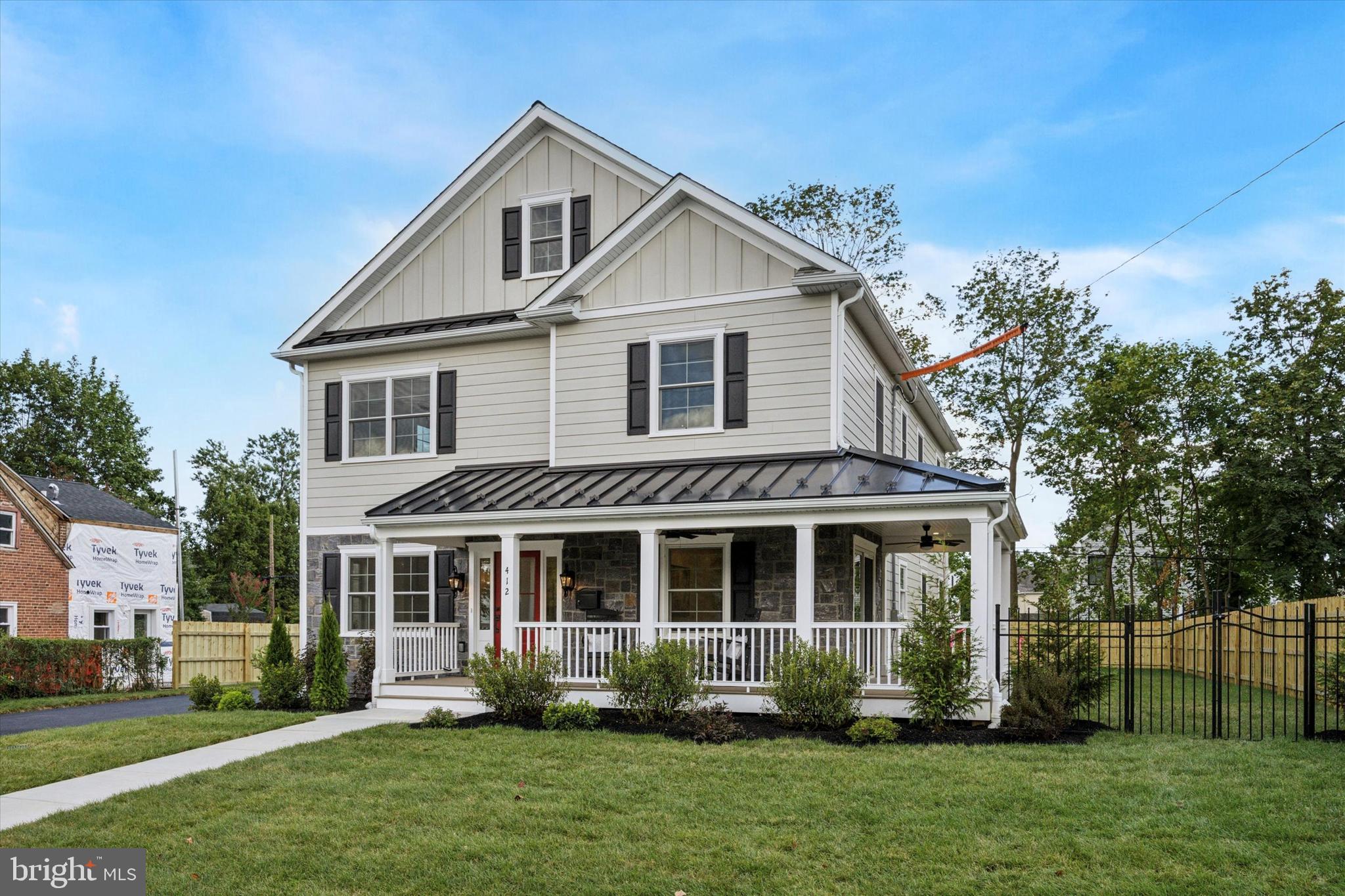 COMPLETED NEW CONSTRUCTION W/ FINISHED PICTURES.
Imagine yourself in this traditional/transitional style home with over 4500 sq ft of total living space that sits on almost a 1⁄4 acre, 80 ft wide lot. Enjoy the only short walk to downtown Media with loads of different shopping, entertainment and some of the finest restaurants around. This 5-6 bedroom, 4.5 bath
home with a finished basement has it all.
The stone, open wrap around front porch with a beautiful glass filled front door welcomes you to
this new home. The 1st floor has a semi open floor plan which has large cased openings so that
it still gives you room separation. You walk into the formal living room w/ gas fireplace & extra
bench seating which flows into a large dining room that's perfect for those large family holiday gatherings.
There is mudroom with cubbies, closet, powder room and a family room with an additional fireplace and a glass filled dry bar w/beverage center with sliders to the deck that is already wired for your TV entertainment.
The chef's eat in kitchen is truly eye-catching with its lighted glass topped Kraftmaid
cabinetry, double oven, TAJ MAHAL REAL STONE QUARTZITE countertops & backsplash and extra large kitchen island. The sliders lead to the wrap around porch so you can enjoy that morning cup of coffee.
The 2nd floor begins with a bedroom having an en suite bath that has a walk-in shower, a hall bathroom w/double linen closets, 2 additional bedrooms, and a laundry room w/sink and lots of butcher block top cabinetry and shelving.
Additionally, there is an open bonus room presently set up as a 2nd floor office but it can easily be a
homework room, den, 5th bedroom on this floor, or enclose the opening and it can become a private
retreat or nursery off the primary suite. Lots of choices!! The solid white oak flooring and central
speaker system from the 1st floor continues into the master suite that truly lives up to its name. His
& hers walk in closets that were designed with a great deal of hanging garment bars and drawers including a SEPARATE JEWELRY DRAWER SECTION for all your special things. The master bath with linen
closet features 48x48’ tiles, and a multi function shower w/handheld & body sprays for that great wake up
shower in the morning or after a hard day, relax and enjoy soaking in the 71” tub & watch your
favorite show.
The finished basement w/ egress has an additional bedroom, full bathroom, (perfect for an in-law
suite or a teenagers dream space ) walk-in toy closet and 2 big open areas that were designed
as an exercise and TV/theater area that has its own BEVERAGE CENTER with butcher block
top.
There is an attached 2 car garage that provides access to the interior of the home that even has electric heat and is wired for an EV charger.
This new construction has some of the finest materials including Anderson WOOD interior windows,
Hardie siding, Composite railings, deck, and window/door trim frames, site-finished WHITE
OAK HARDWOOD FLOORING, in ceiling speakers on 1st floor, deck, front porch & master suite,
Cat 6 hard wired for WIFI Antennas & at TV inputs, fully fenced in back yard, the list goes on &
on...
Come see this incredible home for yourself and see why Media town with that little city vibe
that everyone is talking about!!! Make your appointment today!!!!
Taxes yet to be determined.