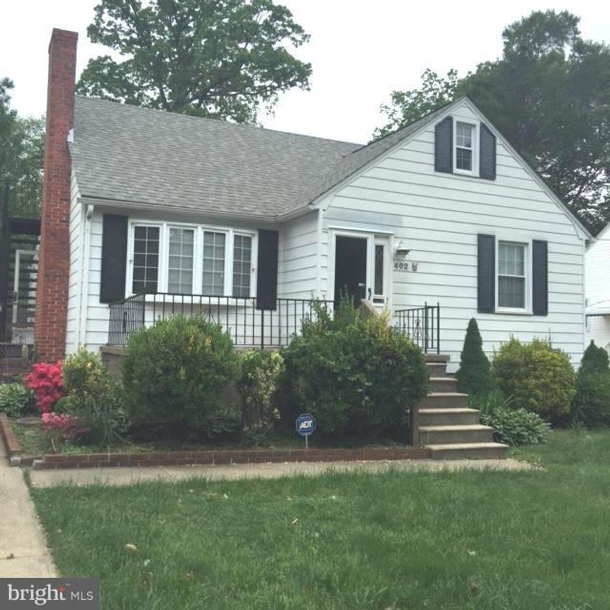 Beautiful Street in Desired Linthicum.  Adorable Cottage Front Cape Cod Style Home.  Spacious and Bright Living Room with Fireplace and hardwood floors.  Eat in Kitchen.  Large bedrooms 3 bedrooms on main level the master with a separate sitting area which could be a fourth bedroom.  Bsmnt with bar, rec rm, work shop, full bath & storage rm. Main Level handicap accessible. Full Apartment Upstairs