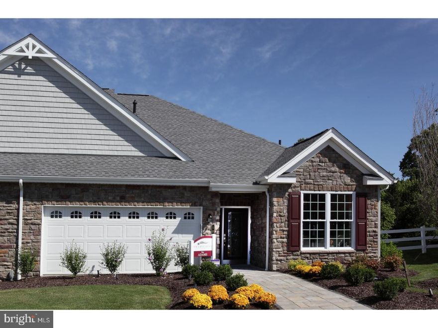 Make this Your DREAM HOME! 2 bedroom, 2 bathroom Adams I model. Open floor plan features gas fireplace in Great Room. Master suite on first floor. Sunroom & Screened Porch additions. Enhanced fa ade includes additional stone. Luxurious 10,000 sq ft Clubhouse! I-G pool, massage, fitness, media & billiard rms. Features 9' ceilings, landscaping package, patio or deck, 2car gar w/auto opener. 5 star amenities. Custom program available. Photos are of Builder's Model.