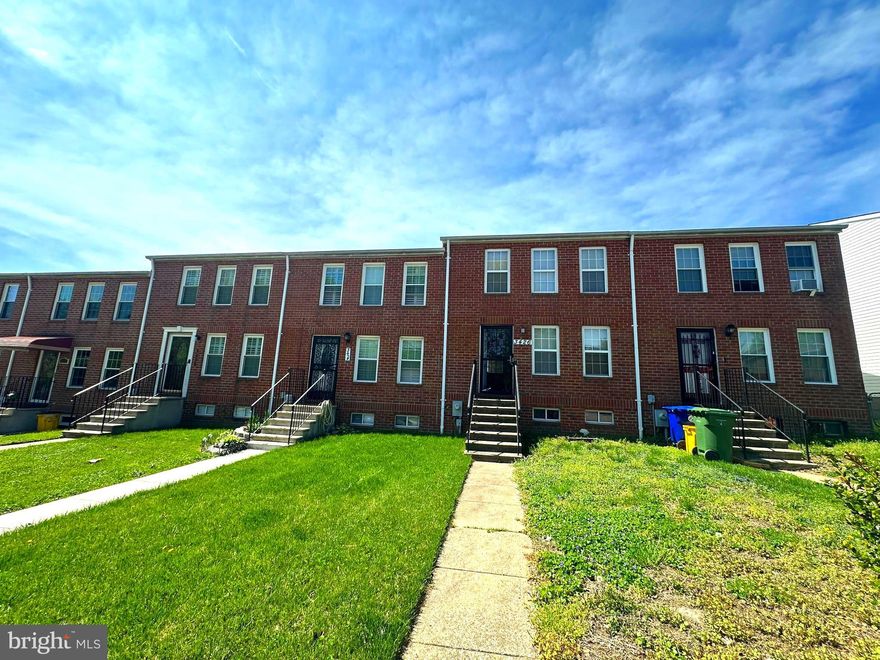 Calling all savvy investors! Don't miss this rare chance to snag a solid home in Baltimore at an incredible value.  Just minutes from I95, this brick-front townhome is a prime addition to any rental portfolio. Built in 1995, this 1,620 Sq Ft home resides in a well established neighborhood and features 3 spacious bedrooms and 3 full bathrooms—a rare find at this price point that guarantees high tenant demand. The heavy lifting is already done. Enjoy peace of mind with a newer  HVAC, and a recently replaced water heater. While this home requires a clean-out and cosmetic updates, its "good bones" and the partially finished basement  with a full bath provides a solid foundation for instant equity. Sold strictly AS-IS, this estate  is priced to move.!  Option 2:  Stop Renting when you can OWN! First-Time Buyers - This home is perfect for an FHA203K loan and with all of the grants available towards down payment assistance, it's a win/win.! 

The layout is functional and spacious.  Bring your vision to life.  The rear area is ready for a brand-new deck to match your style.