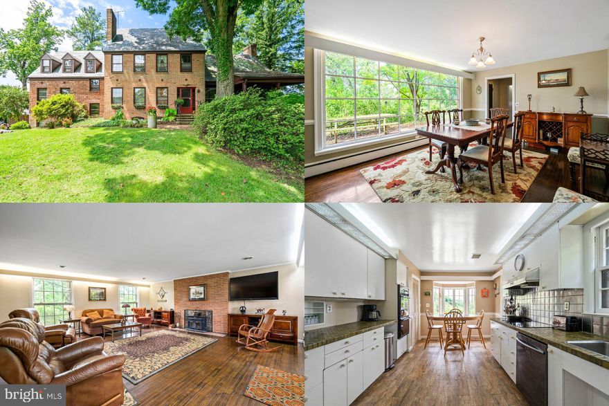 LOCATION IS KEY at this Unique Storybook Home!  One- of- kind for sure!  Drive down your long driveway and come upon this custom built home.  Enjoy sitting in your front yard that overlooks a pond.  The home boasts of  4 bedrooms and 2 full baths upstairs. There is a bedroom, office and half bath on the main level. Then the basement has a bar area, laundry room, full bath and lots of storage space.  There is a finished attic area plus an additional space above that for even more added storage!  Enjoy the beautiful natural light that fills the rooms! The home has many special features that the original builder added in plus includes a laundry shoot!  5 fireplaces are throughout this home which just adds to the charm. There is a front porch area that is off of the living room, a slate roof and 2 sets of stairs! 1 attached garage and also a detached garage! Newer cooktop, dishwasher, fridge and floors. You are so close to the National Harbor, all shopping, DC and the Beltway but you feel like you are in the country!   Home being sold as-is.  Possibility for Commercial space if a potential buyer was interested in the land- would have to do the legwork to see the potential.  Endless opportunity!
Accepting Back up Offers