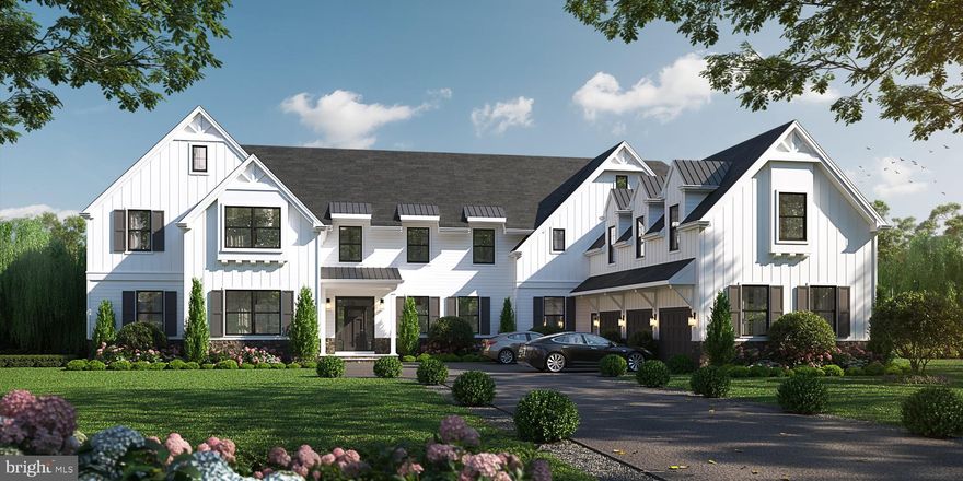 1423 Spring Mill Rd is a rarely offered, completely custom, +/-6,500 sqft new construction home located in highly sought-after, Gladwyne, PA. Sat on .83 acres of land, this 6 bedroom, 6 bathroom residence features a saltwater pool, a finished basement, and a 3-car garage with electric car charging. In addition to all that’s offered in the home, it’s located in the Blue Ribbon Award winning Lower Merion school district. Lush, mature trees trace the property line providing privacy from neighboring homes. A freshly paved driveway guides you past the immaculately manicured lawn and shrubbery, toward the stunning modern, yet classic exterior. At the home’s main entrance, a two-story foyer and center staircase welcomes you inside. The bright and airy family room is filled with natural light from oversized windows, while a gas fireplace provides warmth. This space is sure to be the heart of the home, as it’s open to the spectacular chef’s kitchen that’s adorned with top-of-the-line appliances, custom cabinetry, designer finishes, a large island, and a breakfast nook with bay windows. For seamless indoor and outdoor entertaining, a pair of French doors open from the family room to the picturesque backyard that’s anchored by a saltwater pool. Off the kitchen, there’s a mudroom with access to the 3-car garage and a second staircase, a laundry room, and a full bathroom by the basement steps. On the east wing of this level, you’ll find the formal living room, a secluded study that’s perfect for working from home, a dining room that opens to the back yard, and a guest bedroom suite. On the lower level of the home, there’s a finished bonus space that’s ideal for a media room or playroom. On the second level of the home, there’s a bedroom suite at the center and two secondary bedrooms that share a Jack-and-Jill bathroom. By the home’s second staircase, there’s a separate wing with a study, a second laundry room, and a large bedroom suite. Completing this level is an east wing dedicated to the primary suite. There’s a huge bedroom, oversized walk-in closet, and a luxurious, spa-like bathroom with flanked vanities, a soaking tub, waterfall shower, and a water closet. 1423 Spring Mill Rd’s location provides easy access to Philadelphia via I-76 and the surrounding suburbs via I-676 and the PA Turnpike. *All square footage numbers are approximate and include above and below grade square footage. Square footage should be verified by the buyer. It is the responsibility of the buyer to verify real estate taxes.*