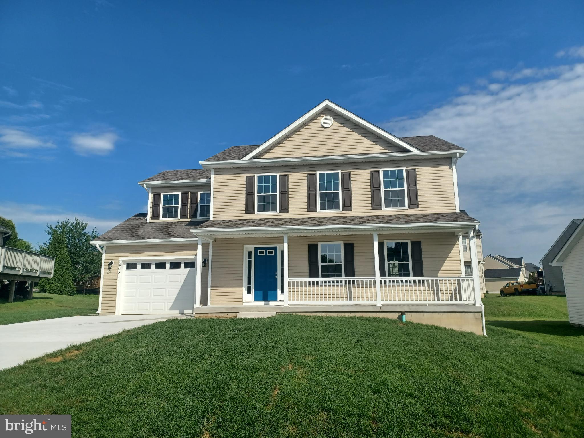 ESTIMATED COMPLETION DATE JUNE 2025. Great family home situated well established family friendly neighborhood. Great commuter location and convenient to schools & shopping. Kitchen has granite countertops, kitchen island, stainless appliances and is open to family room. LVP flooring in family room and Kitchen. Living room has carpet. 10 X 12 deck accessible from the kitchen for easy grilling or enjoying your morning coffee. This home features 3 large bedrooms and a primary suite with tray ceilings on the upper level. All bedrooms have standard fan/lights. Primary bath has ceramic flooring and ceramic surround in oversized shower with seat, and a walk in closet. Laundry room on bedroom level with tiled flooring. Oversized 1 car garage which is insulated, lots electrical outlets, insulated garage door and opener. 2 X 6 construction for energy efficiency. Photos shown are of similar construction but may show some upgrades. Tons of standard features that other builders charge for as options. Depending on stage of construction, Homeowner may pick all exterior/interior finishes. Models Available for viewing. As with all new construction, WV transfer taxes are paid by Purchaser.
