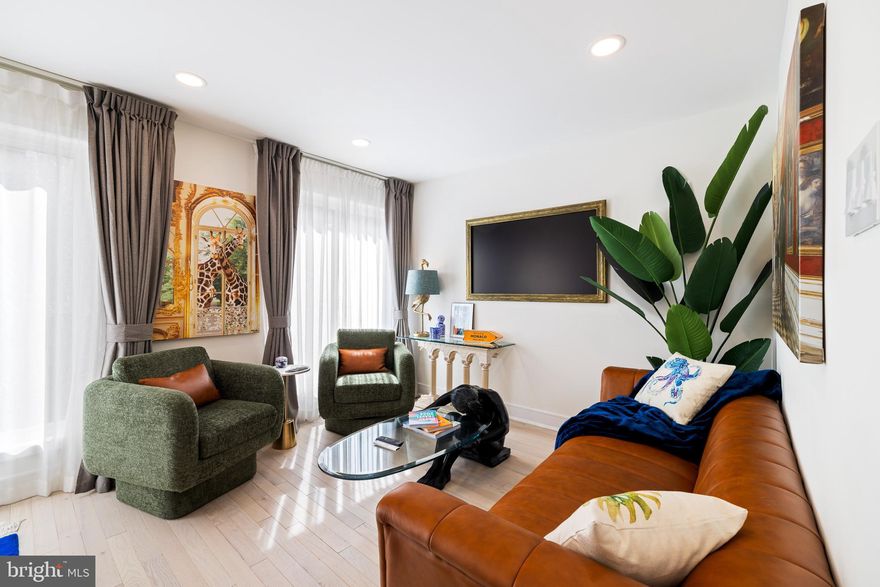 Experience elegant living in the heart of Society Hill at 331 S 2nd Street. Welcome to a beautifully updated 3-bedroom, 2.5-bath residence offering 2,260 square feet of stylish, sun-drenched living space, garage parking, an oversized private garden, and access to a shared outdoor pool, all nestled in one of Philadelphia’s most historic and charming neighborhoods: Society Hill.
Step inside and immediately feel the sophistication of a thoughtfully renovated home. The sleek kitchen features high-gloss black cabinetry, stainless steel appliances, quartz countertops, and a butcher block island. Heated floors run throughout the kitchen, lower level, and entryway, adding comfort and luxury to daily living. The main living and dining areas showcase brand new hardwood floors, abundant natural light, and elegant finishes throughout—perfect for hosting or simply relaxing in style. Custom-made curtains throughout the home provide an elevated, tailored feel.
Upstairs, three spacious bedrooms are complemented by two fully updated full bathrooms, each designed with spa-like features including custom vanities, glass-enclosed showers, and tasteful modern tilework.
The lower level adds both functionality and comfort with a cozy den featuring radiant heated floors, ideal for movie nights or a quiet workspace. A convenient half bath is also located on this level, making it perfect for guests.
Recent upgrades in 2024 include a brand new roof, skylight, 2 AC Units, solid wood doors with brass hardware, hardwood floors, windows, washer/ dryer, dishwasher—enhancing both aesthetics and peace of mind.
Step outside into a private, ivy-wrapped brick courtyard—an expansive garden oasis rarely found in the city. Mature landscaping, built-in seating, and room to entertain make this space a true extension of the home. Plus, enjoy access to a community outdoor pool, offering resort-style relaxation just steps from your door.
Situated just off Headhouse Square, you'll love being moments from award-winning restaurants, boutique shopping, and the beloved Sunday Farmers Market—all while enjoying the peaceful, residential feel of Society Hill.
With central air, heated floors, new hardwood flooring, garage parking, recent top-to-bottom upgrades, and an unbeatable location, this home offers a rare blend of comfort, luxury, and convenience in the heart of Philadelphia. Discover the perfect blend of historic charm and modern comfort at 331 S 2nd Street.