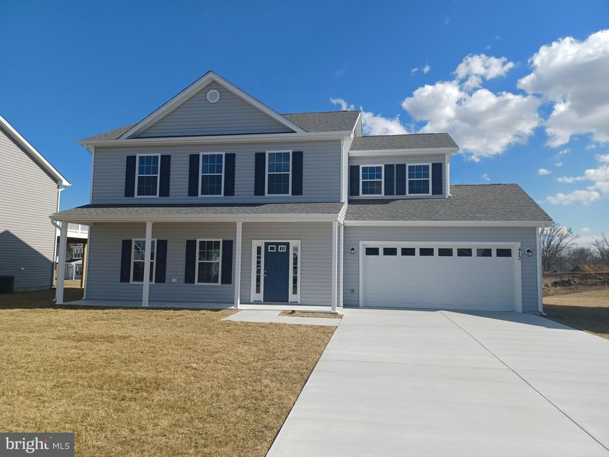 ESTIMATED COMPLETION DATE August/September 2024.  Great family home situated well established family friendly neighborhood. Great commuter location and convenient to schools & shopping. Kitchen has granite countertops (Kitchen island available as an option) and is open to family room. LVP flooring in  dining area  and Kitchen.  Living room has carpet. 10 X 12  deck accessible from the kitchen for easy grilling or enjoying your morning coffee.   This home features 3 large bedrooms and a primary suite with tray ceilings on the upper level.   All bedrooms have standard fan/lights. Primary bath has ceramic flooring and ceramic surround in oversized shower with seat, and a walk in closet.  Laundry room on bedroom level with tiled flooring. Two car garage which is insulated, lots electrical outlets, insulated garage door and opener. Photos shown are of similar construction but may show some upgrades. Tons of standard features that other builders charge as options. Depending on stage of construction, Homeowner may pick all interior finishes. Models Available for viewing. As with all new construction, WV transfer taxes are paid by Purchaser.