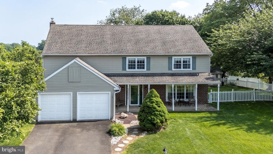 Welcome to 18 Alscot Circle, a residence nestled at the end of a cul-de-sac offering 2,912 square feet of living space, thoughtfully designed to accommodate your every need.
Upon entering, you are greeted by a large foyer with a double closet that sets the tone for the space and convenience found throughout the home. The living room and dining room provide lots of light and the perfect setting for entertaining guests or enjoying family dinners. The kitchen is equipped with oak cabinets, granite countertops, pantry, stainless steel appliances, and a separate breakfast area with a double window. The family room is accentuated by a wood-burning fireplace, creating a warm and cozy atmosphere and a wood mantle that extends the whole width of the room. Exit the sliding doors to the sunroom and hot tub offering 3-season enjoyment. The patio and back yard offers space for relaxation and the shed provides additional storage.
This home offers plenty of space on the second floor for relaxation and comfort. The Primary suite is very spacious and serves as a tranquil retreat, featuring a cathedral ceiling, an ensuite bathroom with a skylight, double sinks, linen closet and a shower stall for your convenience and a walk-in closet that extends the entire width of the bedroom. There are three additional nice-sized bedrooms and a hall bath with a generous sized linen closet, and double sinks. Also, a floored attic which provides even more space for storage! Experience the perfect blend of comfort, style, and functionality at 18 Alscot Circle. Don’t miss the opportunity to make it yours today!
Note: The sq footage on the tax record is incorrect.  Seller believes it is approximately .41 acres.