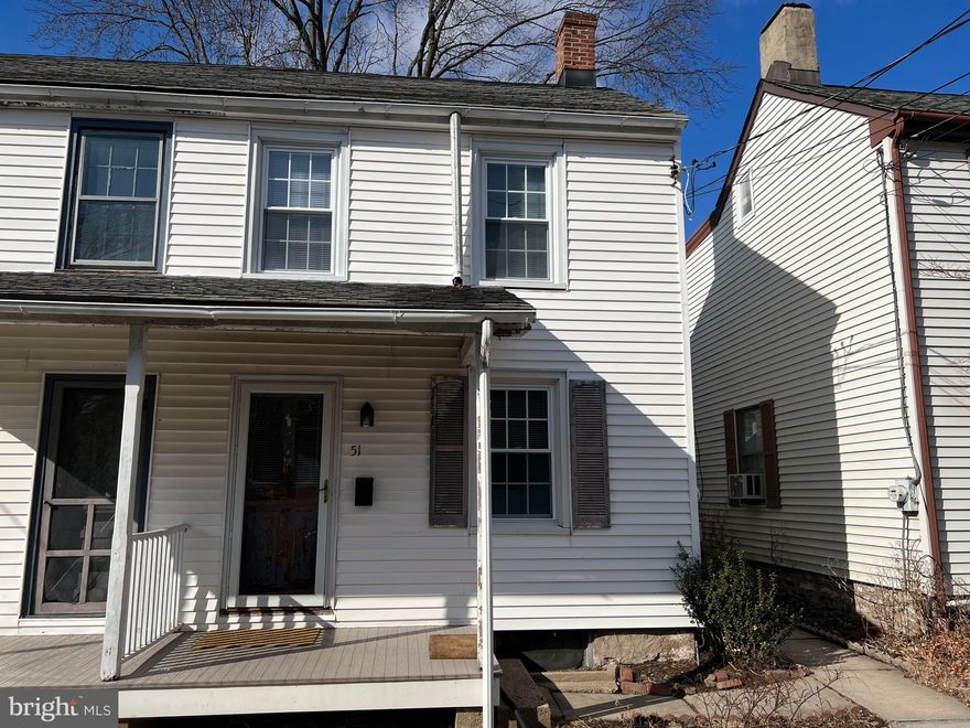 Rare opportunity to own property right in downtown Doylestown. This adorable 2 bedroom one bath twin is available for you to call home or a great opportunity to own an investment property. The house is move in ready or available to rent out from day one. This property is a short walk to restaurants, shopping, the train and entertainment. Ideal size and location for a starter home! Come see it before it is gone!

The property is being sold as-is.