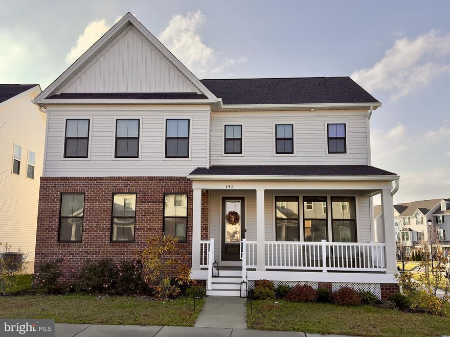 Nestled in the Brighton subdivision, this exquisite Colonial-style residence, built by Toll Brothers in 2023 on a corner lot, embodies the pinnacle of modern luxury living. Spanning approximately 2,650 square feet, this detached home offers a harmonious blend of elegance and functionality, perfect for those who appreciate high-end finishes and thoughtful design. Step inside the front door from the covered porch to discover an open floor plan that seamlessly integrates living spaces, accentuated by luxury vinyl plank flooring and strategically placed recessed lighting that enhances the ambiance of the 9' ceilings. The heart of the home is the gourmet kitchen, featuring granite countertops and a spacious island that invites culinary creativity. Equipped with top-of-the-line appliances, including a smart refrigerator, smart double oven, built-in microwave, and sleek induction cooktop, this kitchen is a chef's dream. The adjoining flex space serves perfectly as a dining area providing an ideal setting for entertaining naturally extending between the kitchen, dining, and great room areas. The large pantry ensures ample storage for all your culinary essentials coupled with a second closet space off the kitchen which can feature as an additional pantry or kitchen appliance storage to keep those granite countertops clear of clutter! 

The great room is a natural gathering space lit by abundant natural light. The far wall features sound absorbing slated Sonolok by Artika paneling making movie night an experience! Around the corner on the main level the home office is easily accessible without feeling overly pronounced striking the perfect balance for those who want to separate work in the office from living in the home. The main level powder room includes the PEX plumbing ran to convert to a full bath should you wish to do so in the future. 

Upstairs the primary suite ties together the same luxury vinyl plank from the main level. The suite includes a generous walk-in closet with extensive built-in shelving offering a dream wardrobe organization system. The en-suite tile floored bathroom is a haven showcasing a walk-in shower compatible with voice control through Anthem by Kohler and enriched by green porcelain tile and gold colored fixtures that promises relaxation and rejuvenation. A designated electrical outlet provides the opportunity for smart toilet or electronic bidet options should the future owners wish to continue adding to the modern oasis. Three additional spacious bedrooms adorn the upper level each featuring soft carpet flooring and ceiling fans. These bedrooms are complemented by a stylish full bathroom. The upper-floor laundry room adds a touch of practicality, making everyday chores a breeze and easily keeping laundry out of view when entertaining. 

Security is paramount, with a Ring camera as well as an advanced Reolink security system of exterior cameras ensuring peace of mind. Outside, the fenced-in corner lot enhances privacy and curb appeal, while the rear-entry detached two car garage continues to elevate with an electric vehicle charger and additional storage space. Additionally, the asphalt driveway accommodates multiple vehicles. A charming small greenhouse easily accessed from the basement walkout adds a unique touch, perfect for gardening enthusiasts. When finished gardening, the gorgeous backyard patio provides space to relax and unwind enjoying fresh air. In addition to the walkout stairs the basement includes storage shelving, an active radon mitigation system, and rough-in plumbing. 

This property is not just a home; it's a lifestyle featuring intentional upgrades and boundless potential. Experience the luxury of modern living where every detail has been meticulously crafted for comfort, style and functionality. This is more than a residence; it's an invitation to elevate your everyday life allowing you to focus on what truly matters - and all in the renowned Appoquinimink School District.