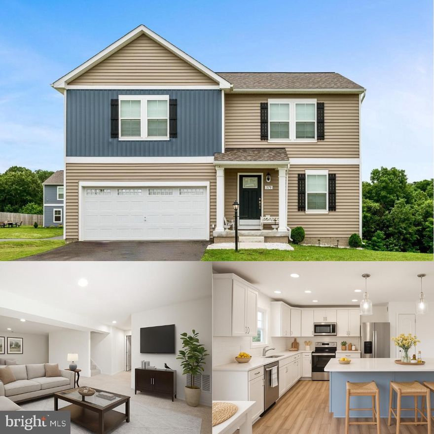 Welcome to 379 Eurasian Drive—where modern convenience meets thoughtful upgrades in this beautifully maintained, move-in ready home just 3 years young! Ideally located in the desirable Morning Dove Estates community, you're minutes from commuter routes, shopping, dining, and only a short drive to both Winchester, VA and Martinsburg, WV.
This property features a fully finished walkout basement—complete with a full bathroom and access to the backyard that backs to protected HOA land, ensuring your peaceful view will never be developed. Enjoy the outdoors from your 14x12 maintenance-free composite deck, perfect for entertaining or quiet evenings.
Inside, you’ll find timeless style and modern finishes. The main level has luxury vinyl plank flooring, combining durability with beauty. The kitchen is a true showstopper with white cabinetry, quartz countertops, tile backsplash, and an oversized island with contrasting gray cabinetry that adds a designer touch. A versatile bonus room on the main level—paired with a convenient half bath—is perfect for an office, playroom, or guest space.
Upstairs offers four generously sized bedrooms, including a spacious primary suite with an ensuite bathroom and walk-in closet. All bathrooms feature upgraded gray cabinetry and tile shower inserts.
Additional highlights includes: all appliances convey, including washer and dryer, established neighborhood with sidewalks and a community feel, energy-efficient systems and peace of mind that comes with newer construction—without the wait. This is your chance to own a better-than-new home with premium upgrades already in place. Schedule your showing today!