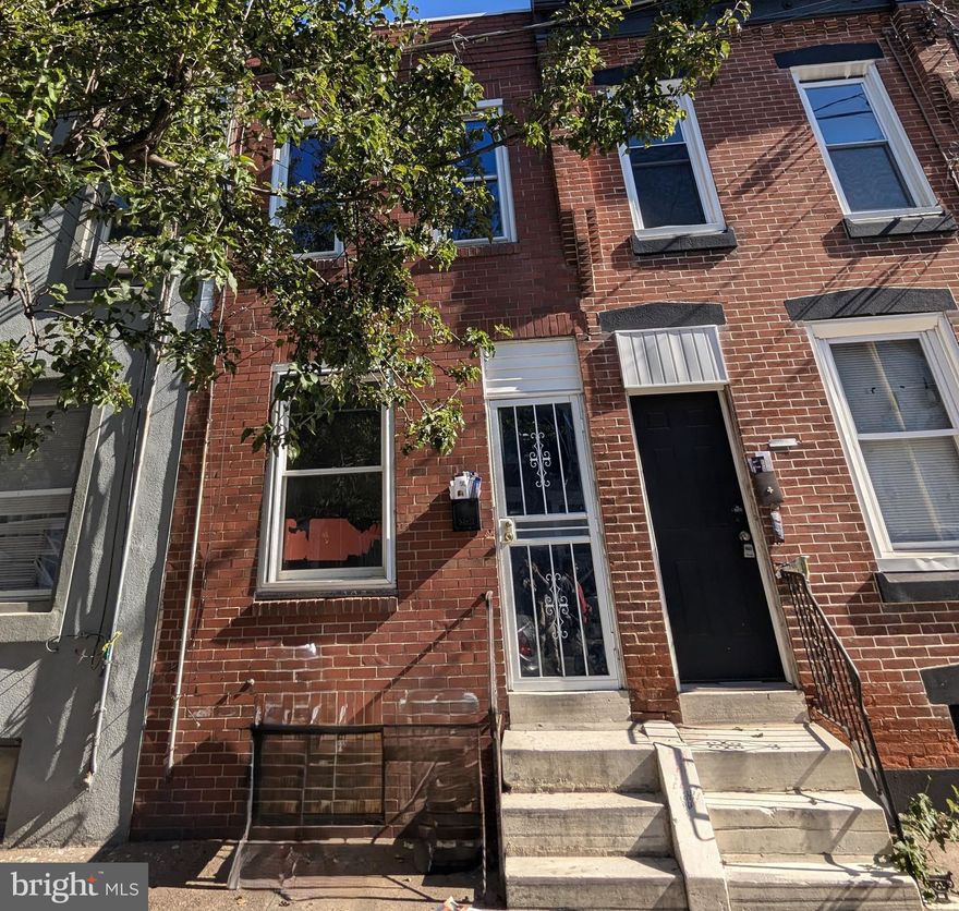 Property is rented for $1100 per month.  Lease is monthly.  Great for investors.  Renovated property.  Priced for quick sale.  Property is a row house, with brick exterior and a small back yard.  Has 2 floors. Kitchen, living, dining on the first floor. 2 bedrooms and kitchen in second floor.  There are ceiling fans with lights through out the house.  Basement is has cemented walls.  Located in Kesington section of city, close to transportation this property is a priced to see.  Profit making.  Tenant on monthly lease.  Available with tenant or may be without.