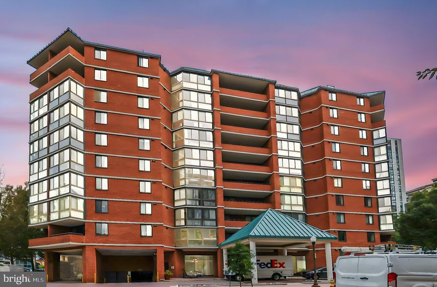 Sensational 9th-floor home on the quiet side of the building overlooking the trees.  Updated throughout and ready to move in.  Inside the condo, you'll find beautiful white shaker cabinets with a tile backsplash and granite countertops, high-end stainless steel appliances, an upgraded washer and dryer, built-in closet organizers, shelves, and an entertainment center. The 3-piece bathroom is perfectly coordinated with neutral tile work and extra storage.  The bedroom has large windows and features a walk-in closet.  Enjoy breathtaking views and stunning sunsets from the balcony. 

Eastview at Ballston Metro offers a range of amenities, including a pool, hot tub, sundeck, BBQ grills, fitness center, and business center. The building features secure key FOB entry, concierge services, on-site management, and underground garage parking with a car washing station. Bike storage and additional storage units are available for a small fee. 

Conveniently located near Ballston Metro and Ballston Quarter, this unit combines luxury and convenience - and a location that puts you in the middle of work, live, play!