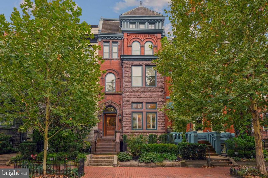 **BRAND NEW PRICE** Welcome to this extraordinary fully renovated historic rowhome nestled on a quiet, tree-lined street in coveted Dupont Circle. Spanning 4,429 square feet across four spacious levels, this one-of-a-kind residence blends timeless architectural charm with thoughtfully integrated modern amenities.​ The home offers a 5-bedroom, 5.5-bathroom layout including a LEGAL 2BR | 2BA rental unit, ideal for guests, multigenerational living, or income-producing potential. 

Originally built in 1895, 1620 S Street was designed by L. F. Gardner and features a 21-foot-wide lot, 10.5-foot ceilings on the main level, 9.5-foot ceilings on the second floor, and soaring 16-foot ceilings on the top floor. Once inside, discover exquisite original inlaid hardwood floors,​  e​xposed brick, pocket doors, and four elegant gas fireplaces that echo the home's rich heritage. ​The main level has a living room, separate dining space, and the chef’s kitchen is a culinary showpiece, outfitted with high-end appliances, a massive island, and abundant ​white soft-close shaker cabinet and ​ample counter space — perfect for everyday living or hosting on a grand scale.

​Upstairs, The primary suite is a serene retreat, boasting a luxurious en-suite bath with heated floors and spa-like finishes.​ Two additional nicely-sized bedrooms, an additional stylish full bathroom, and W/D complete this level. 

The top floor is an entertainer’s dream, featuring 16-ft ceilings a dining and entertainment area, ​wet bar with separate ice machine, wine storage, and access to a PRIVATE ROOFTOP DECK with sweeping city views and a cozy gas fireplace — perfect for chilly DC nights. A HUGE rear deck offers additional outdoor space for alfresco dining and relaxation, while the RARE 2-CAR GARAGE ensures convenience in the city.

All of this is perfectly situated just minutes to everything Dupont Circle and the surrounding neighborhoods have to offer — restaurants, parks, shops, metro, and more — yet tucked away on a peaceful block. Historic charm, modern luxury, and unmatched location — this is the Dupont Circle dream. Some photos of the lower rental unit are virtually staged/altered for the privacy of the tenants.