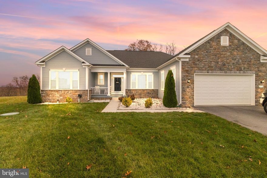 SELLER IS OFFERING 10K in CLOSING COSTS!!!! Have you been looking for a luxurious  2373 square ft. rancher with 1 acre of land that backs to trees and has beautiful view? What about a primary bedroom that has 2 big walk in closets (his and hers) a bathroom in the primary bedroom that has a stand up shower and a large garden tub?  3 bd with a possibility of a 4th bd that is now an office and just needs a closet to become the 4th bedroom? Imagine everything all on one level!
What about a full basement that has a bathroom rough in and is all ready to be finished, giving you the possibility of a 5th bedroom! And another large area for entertaining or just relaxing? This house truly does have it all! Everything that you have been looking for!