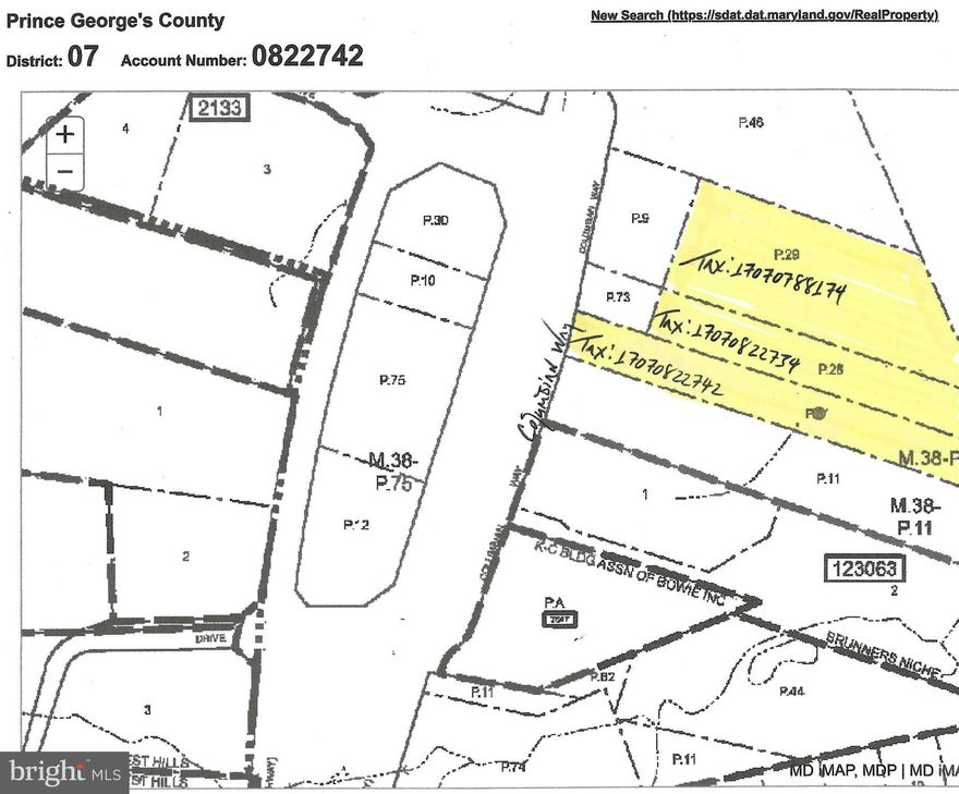PRICE REDUCED, PRIME MIXED-USE DEVELOPMENT OPPORTUNITY!

Don’t miss this rare chance to acquire 10.95 acres of strategically located land along MD-3N (Robert Crain Highway), now offered at a Reduced Price! Comprising of three adjoining parcels, this property is ideal for a dynamic mixed-use development that can combine residential, retail, and commercial space.

Perfectly situated between the Knights of Columbus south on Columbian Way and Brandywine Auto Parts on the north end of Columbian Way and Robert Crain Hwy, the area boasts high visibility, strong traffic flow, and easy access, a developer’s dream.

Zoned AR, a variance may be required so the land can offer more flexibility for:
- Residential units or townhomes  
- Ground-floor retail or boutique shops  
- Professional office or service spaces  
- Green space or community amenities  

This is your chance to create a vibrant, multi-purpose destination in a rapidly growing area of Maryland, close to major commuter routes and essential services.

Whether you're an experienced developer or an investor seeking long-term value, this parcel offers the scale, location, and new lower price to make your vision a reality.

"Now Is The Time!", Opportunities like this are rare and moving fast!

     **Property Details**  
Parcel 1: Tax ID #17070822742 – 3.6 acres  
Parcel 2: Tax ID #17070822734 – 2.28 acres  
Parcel 3: Tax ID #17070788174 – 5.07 acres  

Total: 10.95 acres  

Important Note: Due diligence is always recommended. For details regarding building permits or zoning regulations, please contact Prince George’s County.