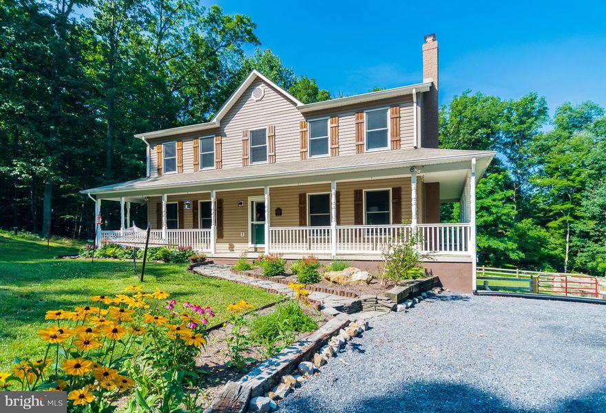 Large colonial on 5 acres in quiet subdivision. Brand new oversized 3 car garage with storage area. Fully fenced in back yard with separate fenced in garden area with raised beds. Hardwood floors through entire main level, mud room entrance and large walk-in pantry/laundry room. Basement is partially finished with a bonus room that could be used as a 4th bedroom. Come enjoy the peace in the country less than 20 minutes from 1-81.