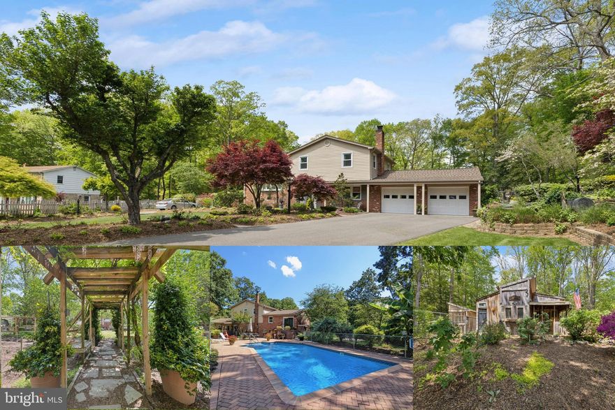 Welcome to this stunning split-level home nestled on a beautifully landscaped 1-acre lot in sought-after White Plains, MD! This picturesque property offers 3 spacious bedrooms and 2.5 bathrooms, blending charm, comfort and purpose. The updated kitchen boasts elegant granite countertops, with a custom backsplash, perfect for home chefs and entertaining alike. Impressive wood flooring and stunning updated bathrooms! Enjoy two distinct living spaces – a bright and airy main-level living room, and a cozy lower-level family room with a wood burning insert, ideal for relaxing evenings. Step outside to your personal paradise: a gorgeous in-ground pool with custom brick pavers that looks like it could be straight out of a magazine. The professional landscaping creates a serene, park-like setting you’ll never want to leave. Bonus features include a greenhouse and a chicken coop that convey, an oversized two-car garage, and a large storage shed for all your tools and toys. Two driveways adorn the property so there is plenty of parking! The roof was replaced in 2017. The HVAC system was replaced in 2022. Don’t miss your chance to own this unique and well-loved property – schedule your private showing today before it's gone!