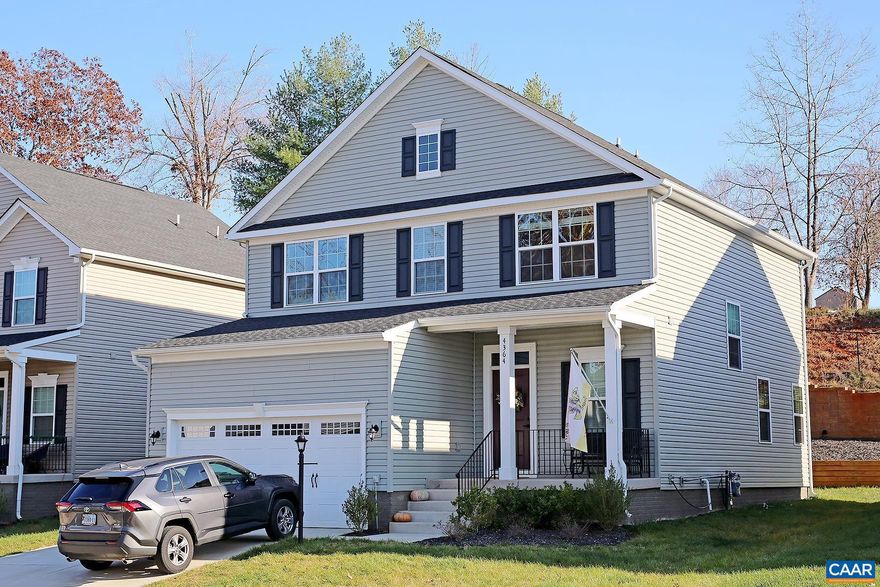 Located along Rt. 29 North in the Riverwood community, this spacious 4 bedroom, 3.5 bath home offers comfort and convenience with easy access to Rivanna Station (NGIC/DIA/NGA), UVA's North Fork, CHO airport, and Hollymead Town Center. The University of Virginia and Downtown Charlottesville are within a 11.5 mile reach. Community amenities include a 5-acre park with a playground, basketball court, picnic area, and a walking trail with access to the Rivanna River.  The 2,400 sqft home features a light-filled, open floor plan with luxury vinyl plank flooring on the main level, a living room with gas fireplace, and an eat-in kitchen with granite countertops, stainless steel appliances, and a center island. A half bath completes the main level.  Upstairs includes a primary bedroom with walk-in closet and en-suite bath, two additional bedrooms, a full hall bath, a walk-in laundry room, and a loft area ideal for a home office. The finished basement offers a family room, fourth bedroom, and full bath, plus unfinished storage space. Enjoy outdoor living on the front porch or rear patio, and the convenience of an attached two-car garage.  *Please note: the home is tenant occupied with a lease in place through 6/10/26.,Granite Counter,White Cabinets