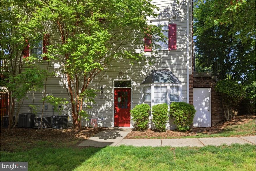 Photos to come soon-End Unit, open and airy.  Two bedrooms with two full baths, large rooms, no steps, ground level with fenced and gated brick patio, bright eat in kitchen with Bay window, freshly painted & laminate wood flooring throughout.  New custom, fiberglass front door, HVAC System & water heater replaced within approximately the past five years.  Two reserved Parking Spaces #34C conveniently located right in front of the unit.  Convenient location directly across from Waugh Chapel and near Route 301 & Route 50.  Community Pool and Playground.  Virtually staged.