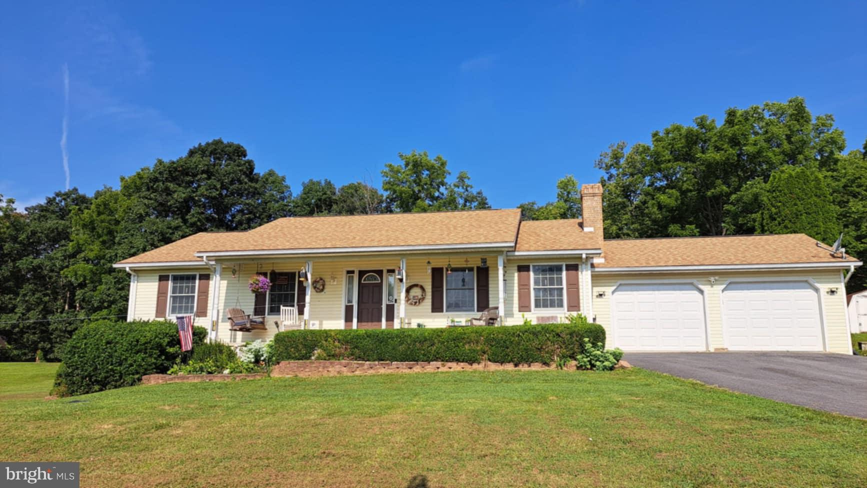 Current owners are retiring and plan to travel so this home on 2.7 acres in the Meadowlands Subdivision is for sale.
Here are a few of the upgrades and improvements that have been mad recently.
Mostly finished basement with 3/4 Bath installed in 2020.
Sports enthusiasts will love the basement. Right now, it's theme is N.Y. Giants but you can make it whatever team you favor.
New Roof installed in 2019
Hardwood Flooring in Living Room installed - 2017
New HVAC - approx. - 2019
Well pump replaced in 2023
Kitchen Remodel - 2023 - cabinets, counter tops, etc.
New carpet in bedrooms and basement - 2023
Upstairs newly painted -2023
New garage doors installed - 2024
Come on over and check it out. The neighborhood is quiet with lots of space and friendly neighbors.
Location is great with good access to Charles Town, Inwood, Martinsburg, and Winchester.