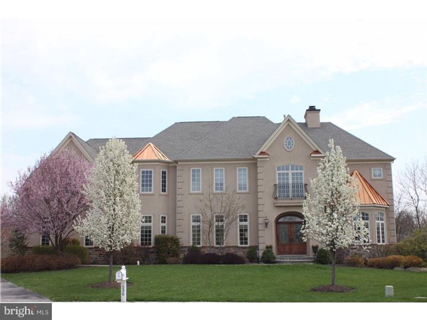 Elegance will surround you in this custom Sal Paone home in the prestigious community of "Whitemarsh Chase"Situated on one of the finest locations in the community..Private cul-de-sac with beautiful view of open space.  This sophisticated and classic home offers 5 Bedroom 4-1/2 baths with meticulous craftsmanship throughout. Designed with incredible architectural features, trim details and an abundance of moldings and beautiful accents and designer features. 10' ceilings on lst floor and 9'ceilings on 2nd floor. Gleaming H/W flooring, Magnificent lst floor library with solid cherry paneling & custom bookshelves offer an elegant setting for a home office.  Gracious Living and Dining rooms, a totally custom Gourmet kitchen extends into a beautiful sun drenched morning room and is then adjoined to a warm and inviting family room w/ 2 sided fireplace.  Grand staircase leads to the 2nd floor....Main Bedroom suite is exquisite!  Lavish Bath, fireplace, beautiful appointments and totally custom and spacious closet complete this inviting and relaxing retreat. There are 4 additional very spacious bedrooms on the 2nd floor. The 3rd floor unfinished area offers unlimited potential for future finished space.  Walkout Basement offers potential for finishing with a full bath. This home offers the finest in materials, craftsmanship and design.  Conveniently located close to all major areas, I-476 and Pa Turnpike. Easy commute to Center City Phila.  Beautifully landscaped grounds complete this wonderful home... Luxury in combination with warmth and charm await you