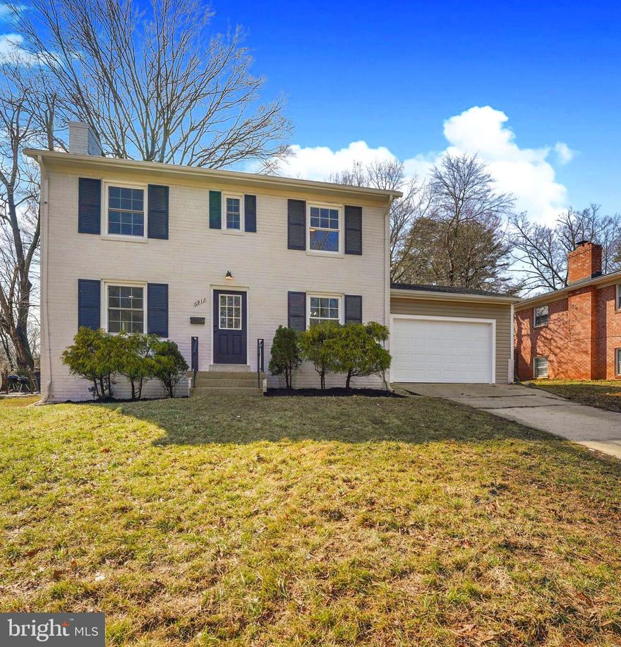 Offers Due Monday 3/7 at 6:00 PM Fully Renovated!  Welcome to this 5 bedroom 3 bath home minutes from the metro and highway! The brand new garage opens into a gourmet kitchen with stainless steel appliances, an island with seating, and an office area.  The formal dining room and the great room have hardwood flooring, which continues up the stairs into the 4 bedrooms.  The Primary Suite has it's own bath and large closets.  The second full bath is fully renovated for use by the 3 large additional upstairs bedrooms.  Downstairs has another bedroom, brand new added full bathroom, laundry room, and storage/utlity room in addition to the sitting area.  Enjoy the large, flat back yard on the brand new deck- perfect for a barbeque.  Freshly painted inside and outside, this home is turn-key beauty at it's best!