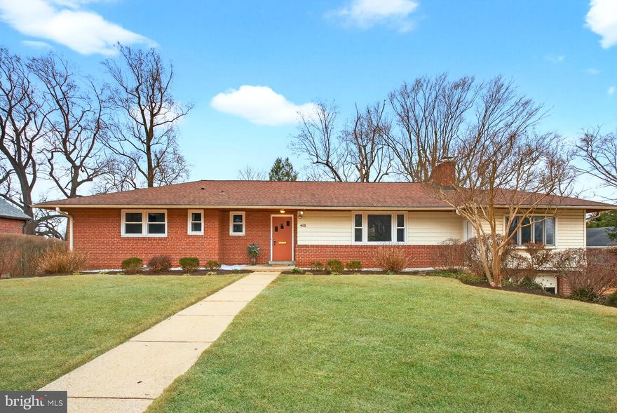 Welcome to 413 Southwest Dr.!
A unique and spacious Ranch and one of the original model homes built in Burnt Mills. This residence offers true main-level living with 4 BEDROOMS  and 2 full baths on the primary floor and a bonus play room off the kitchen.  The freshly painted bright interior features newly refinished hardwood floors, recessed lighting, and a cozy fireplace.
Sitting on over a quarter-acre of land, you can truly enjoy the gorgeous, expansive backyard, complete with a deck, brick patio (built in fire pit) and a large fully fenced in garden to keep the deer out. 
   The walk-out lower level features a separate entrance, offering incredible potential for an apartment or guest suite. This level includes a huge playroom, half bath, laundry room, 3 bonus rooms (offices/potential bedrooms), and an attached garage. HVAC updated 2 years ago, roof less than 10 years old.
It's a must see home with whole lot of living space and a ton of built in storage space.

Unbeatable location: walk to Trader Joe’s and Starbucks with easy bus access to the Metro. A move-in-ready gem with historical charm and modern versatility!
