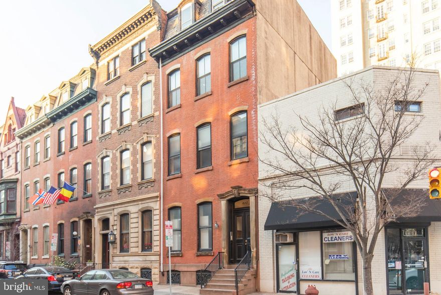 Located in the heart of Rittenhouse Square on one of the most desirable blocks, this condo is sure to check all of your boxes. You'll love the open living and dining area with hardwood floors and a wood burning fireplace. The kitchen was recently renovated offering white cabinets, subway tile backsplash, quartz counters, and all new stainless steel appliances. The main level has the first bedroom and a full bath perfect for a guest room or office. The second floor offers privacy from the living area and it's where you will find the primary bedroom ensuite. All of the upgrades have been done for you including a newer HVAC system and washer and dryer and the condo fees are super low!  Don't miss the bonus storage area in the basement. This property is located walking distance to everything you need: great restaurants offering outdoor dining like Parc and Marathon Grill, steps away from Rittenhouse Market, and right around the corner from Rittenhouse Square Park. Schedule a time to see this gem before it's too late!