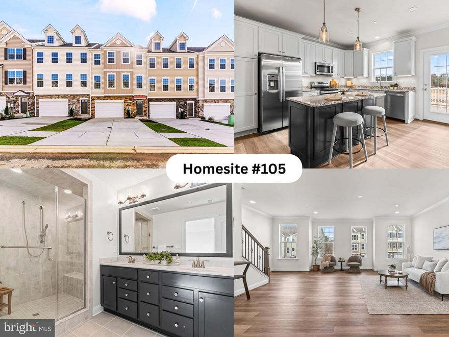 ***Immediate Delivery***READY-NOW Builder Incentive, Receive $10,000 in Builder Credit plus  $12,500 in Closing Help OR $10,000  Builder Credit plus a 2/1 Rate Buydown AND $5,000 Closing Help with Preferred Lender & Title  company. 

Unit 105 Madison D2: Photos Coming Soon 
New Construction: Madison D2 at Meadows at Town Run II 2604 Sq Ft | 4 Bedrooms | 3.5 Baths | 1-Car Garage 

Welcome to the Madison D2, a spacious and thoughtfully designed townhome by Quality Built Homes located in the vibrant new community of Meadows at Town Run II in Leonardtown, MD. This 3-level, 2,604 sq ft interior unit offers flexible living space, starting with a main-level entry that opens into a finished rec room or 4th bedroom with a full bath, perfect for a guest suite or home office. 

Upstairs, enjoy 9’ ceilings, luxury vinyl plank flooring, and an open-concept kitchen featuring 42" upgraded maple cabinets, upgraded granite countertops, a large center island, walk-in pantry, and stainless steel GE appliances. The kitchen flows seamlessly into the dining area and oversized family room, with access to a 14x12 maintenance-free deck overlooking your private, fenced-in backyard.

The upper level boasts a spacious owner’s suite with tray ceiling, walk-in closet, and a luxurious ensuite bath with dual vanities and QBHI’s signature deluxe tiled shower. Two additional bedrooms, a full hall bath, and a convenient laundry room complete the top floor. 

Additional features include: Oversized 1-car garage and 2-car wide driveway, finished and painted garage with drywall, smart home technology with IQ Pro command center, Skybell camera doorbell, and smart thermostat

Low-maintenance exterior with stone-to-grade front (per elevation), sodded yard, vinyl fencing, and landscaping package. Community amenities include sidewalks, recreation center, pool, playground, pickleball, and tennis courts, all in the heart of charming Leonardtown.  Photos shown are representative and intended to illustrate a similar finished townhouse.