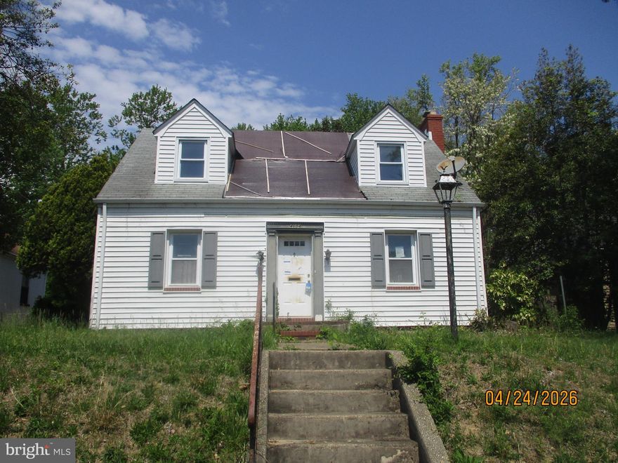 Investment opportunity in Baltimore City!. Please note that the property requires renovation and is being sold "AS-IS, WHERE-IS" in its existing condition, without representations or warranties of any kind. Buyer and Agent are strongly advised to conduct thorough due diligence on all aspects of the property—including condition, square footage, lot size, taxes, restrictions, easements, utilities, financing options, and code violations.  No electricity or active utilities. All Offers to be submitted through BidOnHomes.