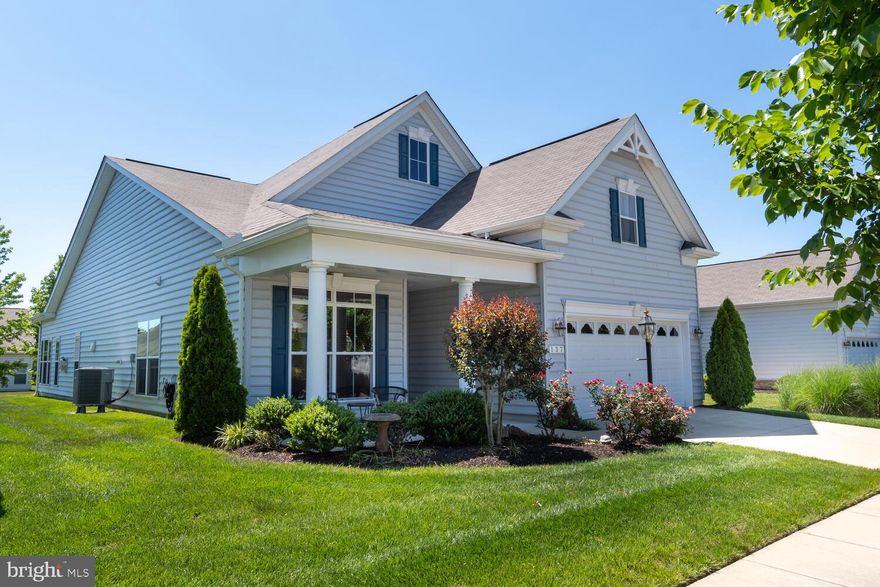 HUGE PRICE REDUCTION on this home in Symphony Village at Centreville, the premier 55+ community in Queen Anne's County Maryland.  This beautiful Haydn model ranch home features 2 bedrooms, 2 full baths and a front office and only 6 years old.  Pride in ownership can be felt the moment you enter this home and see the gorgeous luxury vinyl plank flooring  throughout the dining, kitchen and living area.  Your eyes will immediately be drawn to the large granite island, stainless appliances with gas stove and the open view through the home.  Enjoy the  beautiful stone fireplace in the center of the home and then proceed to a rear breakfast/lunch area leading to the large rear screened porch.   The master suite with walk-in closets and carpeted floor and the attached master bath will impress the most discriminatingly buyer.  This home also features a sky basement and entrance to the laundry room from the garage.  Another great feature in this home is the amount of storage both above the garage, plus another storage area in the laundry room