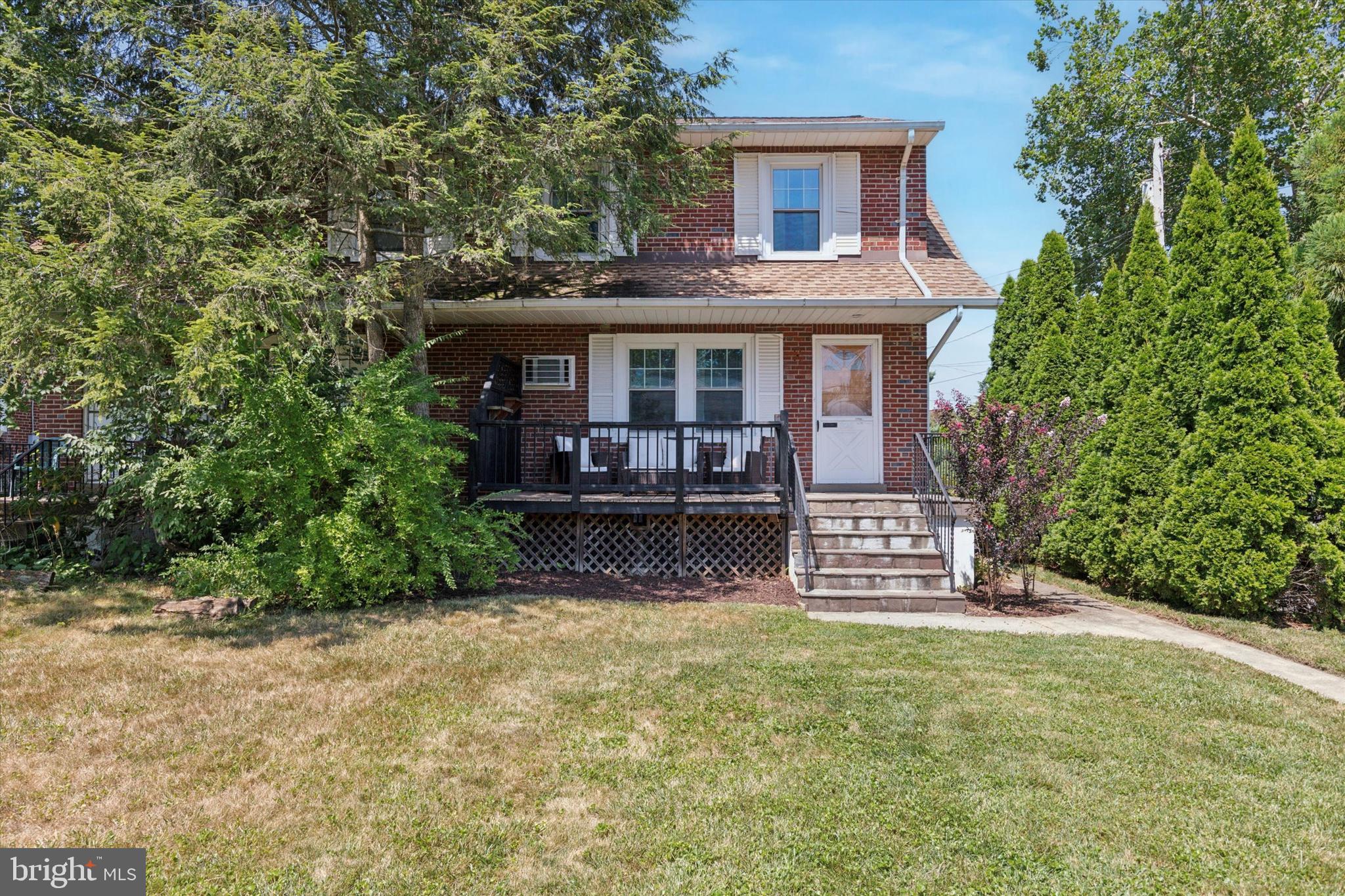 Are you looking for a home that will give you the “Biggest bang for your buck”? If so, you have found the home. This Colonial, brick twin has everything you would want and more and is priced under $400,000. 826 N Chestnut Street is situated on a walkable, tree lined street close to schools and shopping. Walking up to the home you will be pleased to see the wonderful front porch, the perfect relaxing gathering space. Entering this lovely home, you will admire the gleaming, hardwood floors that run through the Living room and Dining room. There is a convenient window air conditioner in the Living room that cools the first floor as well as ceiling fans in both rooms. The Living and Dining rooms are painted with pleasant, neutral paint colors and moldings. From the Dining room you enter the light and bright Kitchen with stainless steel appliances and lots of cabinetry. There is a mudroom and a full bath that are conveniently located close to the backdoor. Off the Kitchen, is a step down, with a side door leading to the side of the home and stairs that lead to the basement. The wide staircase leads you to the second floor. More beautiful hardwood. Upstairs are three good size bedrooms and a hall bath. There is a nice storage closet, too. If you need more storage, open the door and walk up to the large open attic space. Plenty of room up there for all of your storage needs and NO pull-down stairs. The Basement has a painted floor and waterproofing paint on the walls. This room is ready to be used in so many ways, (Office, Playroom, Workout Room). The laundry area, with newer washer and dryer is in the basement. Going out the back door from the kitchen, you will love your grassy backyard, pergola covered patio and a custom seating area with a firepit. There is even a built-in horseshoe pit! Behind this area is a huge, two car garage. An alley way runs on the side of the house and has plenty of room for guest parking. Didn’t I say this house has everything? Come see for yourself! This house has the “Biggest bang for your buck”!