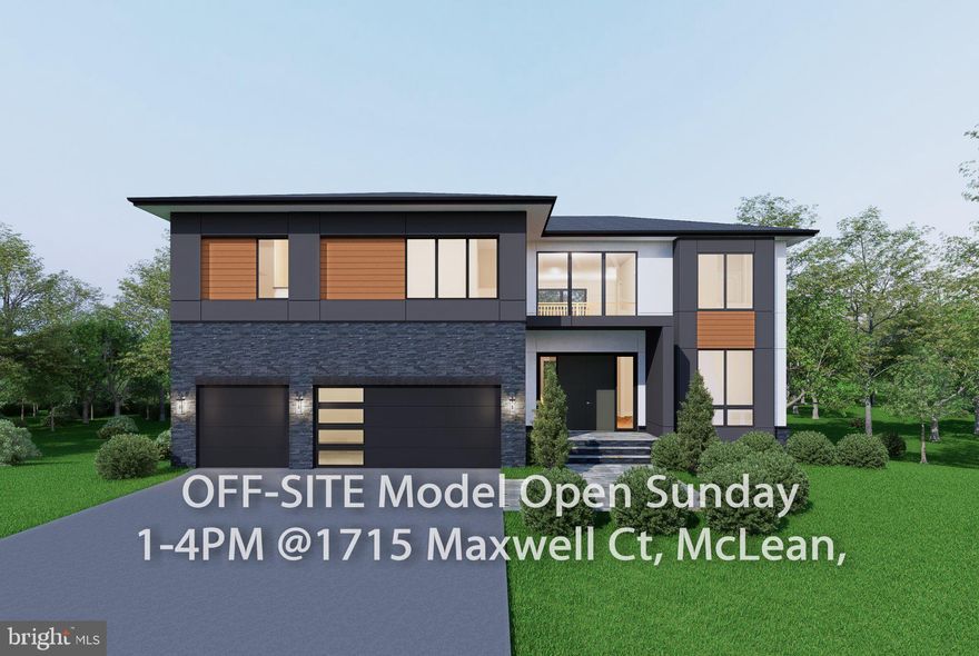 OFF SITE Model Home at 1715 Maxwell Ct, McLean, VA 22101 | Sundays 1–4 PM

Pre-Construction Offering: 1504 Walden Dr, McLean, VA 22101. Tucked away on a quiet cul-de-sac in the heart of McLean, this exceptional new home offers a rare sense of privacy while remaining just minutes from the GW Parkway and I-495. Surrounded by mature trees and established homes, the setting blends tranquility with convenience and is located within the highly sought-after Churchill Road ES, Cooper MS, and Langley HS school pyramid.

This popular floor plan offers over 8,100 square feet of luxury living space, featuring 7 bedrooms and 8.5 bathrooms, thoughtfully designed with exceptional craftsmanship by Anchor Homes. The home includes the Builder’s Model Home Specifications, delivering elevated finishes and a refined living experience throughout.

The gourmet kitchen is equipped with high-end appliances and opens to a spacious family room with a fireplace—ideal for both everyday living and entertaining. Formal living and dining areas provide elegant spaces for gatherings, while the upper level offers generously sized bedroom suites with walk-in closets and private baths for comfort and privacy.

The deluxe finished basement is designed for both relaxation and entertainment, featuring a professionally designed media room, bedroom, full bath with shower, gym, recreation room, storage, and additional flexible spaces. Optional upgrades include a sauna, spice kitchen, well-designed wine room, and designer wet bar.

Outdoor and lifestyle enhancements can be tailored to your needs, with available options including a deck and screened porch with gas fireplace and heater.

Builder is offering a lender discount of 0.50% of the loan amount when using builder's preferred lender and title company. Don’t miss this rare opportunity to own a brand-new luxury home in one of McLean’s most desirable locations. For a limited time, take advantage of pre-construction pricing and customization opportunities. Please contact us for more details.