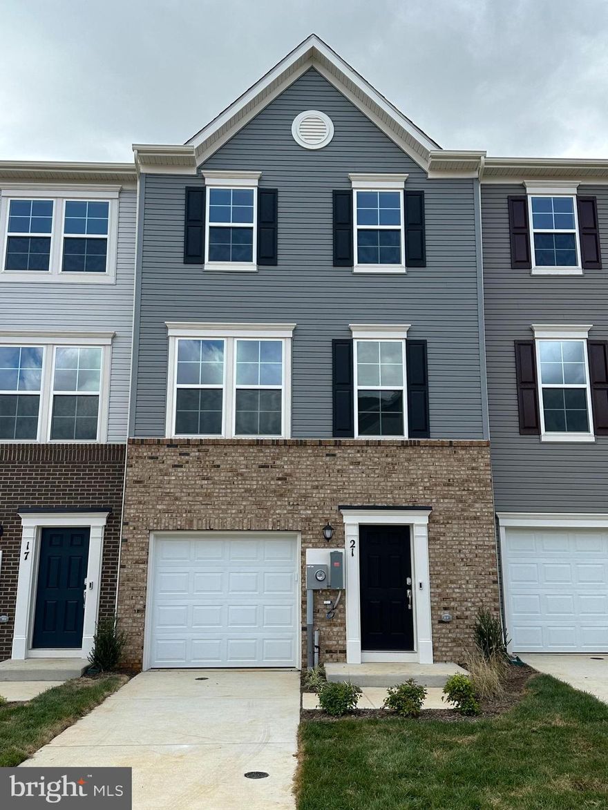 BRAND NEW MOVE IN READY TOWNHOME LOCATED IN NORBORNE GLEB SUBDIVISION LOCATED CLOSE TO MD/VA CORRIDORS AND CLOSE TO CITY CONVIENCES.  PROPERTY FEATURES THREE FINISHED LEVELS AND APPROXIMATLEY 2000 SQ FT, 3 BEDROOMS ON THE UPPER LEVEL, FINISHED REC ROOM (OR 4TH BEDROOM) IF NEEDED, TWO FULL BATHS, TWO HALF BATHS, ONE CAR GARAGE, SPACIOUS DECK, AND MORE.  HOME IS LOADED WITH UPGRADES INCLUDING TILE FLOORING, LUXURY VINYL PLANK FLOORING, GRANITE COUNTERTOPS, TILE SHOWER, SS APPLIANCES, AND MORE.