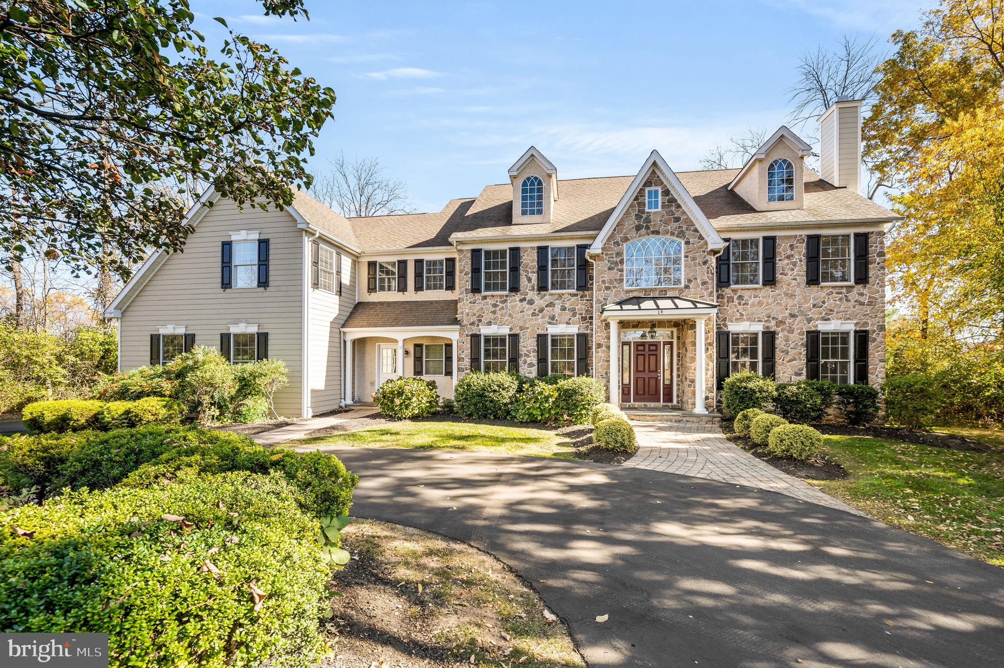 Conveniently located just off Conestoga Road, near the Rt. 202 access, in the prestigious neighborhood of Fieldbrooke rests this majestic home on just over 1 private acre. With an abundance of windows and an open floor plan the home feels bright and airy throughout, with rooms flowing seamlessly into one another. From the moment you enter you are "wowed" by the commanding center hall that is flooded with natural sunlight and gleaming Brazilian hardwood floors,. The front to back Foyer provides an open floor plan flanking the Dining and Living Rooms featuring wainscoting, crown molding and wood burning fireplace. French doors lead to the large dedicated private office so you can easily work from home without sacrificing space. Even with the open layout, each room is distinctive in its features. The gourmet Kitchen is a chefs dream with large working island, granite countertops, high-end stainless steel appliances and an adjacent butlers pantry. It is adjoined by a Breakfast Room with soaring ceilings and sliding doors that open to a fabulous low maintenance deck. The family friendly space continues into the magnificent Great Room with vaulted ceiling, and expansive windows providing views of lush greenery and woods behind. Additionally, there is a convenient Mudroom with a convenient powder room and access to a 3 car attached garage. The hardwood floors have just been refinished and the carpets in the family room and living room have just been replaced with brand new neutral carpet selections. All trim work has been freshly painted as well - ready for you to move right in!!
Upstairs, the Master Bedroom Suite has two large walk-in closets, and a luxurious bathroom with his and hers sinks, large soaking tub, and oversized spa shower. Four additional large Bedrooms, two full Bathrooms and the Laundry Room round out this level. The entire second floor has brand new carpeting and fresh paint throughout. The walk-out finished Basement offers incredible space for entertaining or additional recreation. The basement includes a full bathroom, wet bar, and gym area. The backyard with large deck and hardscape patio is perfect for enjoying the outdoors with family and friends. The exterior of the home has had full stucco replacement with James Hardie siding installed - the warranty for the product and installation will transfer to the new buyer. All this in a location that can't be beat! Just minutes from schools, major roadways, shopping, restaurants and more!