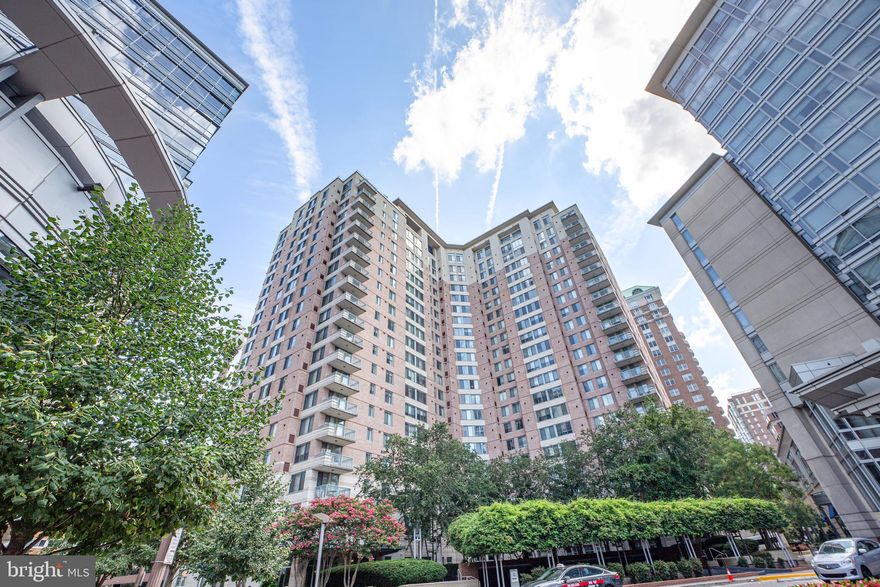 Welcome to Residence 1608 at The Continental – an oversized one-bedroom, one-bath home offering sweeping city views from Ballston to Crystal City and the heart of Washington, D.C.

Step inside this freshly painted, sun-filled 750 sq. ft. unit and immediately feel the tranquility offered by this modern, open-concept layout. The kitchen features spotless granite countertops, cherrywood cabinetry, a gas range, a brand-new refrigerator, and a breakfast bar that’s perfect for casual dining or entertaining guests.

The living room is anchored by a cozy gas fireplace, with plenty of space for both a lounge area and a work-from-home setup—all while enjoying those expansive skyline views. The large bedroom offers another wall of windows, a walk-in closet, and in-unit laundry for ultimate convenience. The bathroom is complete with a soaking tub, oversized vanity, and stylish tile flooring. This home also includes a dedicated garage parking space and bike storage.

Living at The Continental means access to luxury amenities, including:

Rooftop pool and penthouse gym with panoramic views of DC, Tyson's, and beyond; Outdoor lounge with grills and gazebo; Conference rooms, library, and multiple workspaces; Secure front desk and controlled access for peace of mind

All of this is just a 3-minute walk to Ballston Metro, with top dining, shopping, and entertainment right at your doorstep.