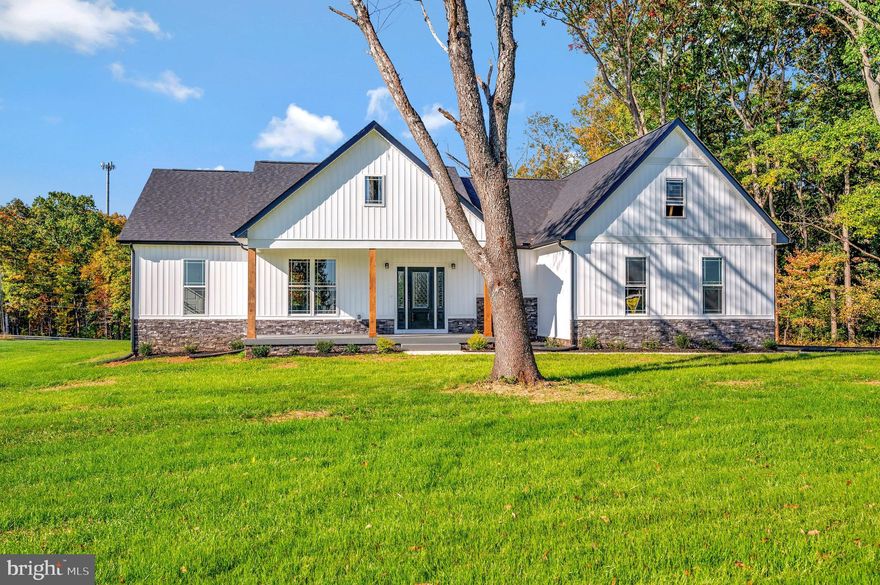 NEW CONSTRUCTION--COMPLETE AND READY TO MOVE IN.   THREE MINIUTES FROM RT 20 AND RT 522.  1967 SQ FT---THIS CUSTOM HOME, ONE LEVEL LOCATED IN A LOVELY QUIET SUBDIVISION OF ROSE HILL FARM ESTATES.  OPEN FLOOR PLAN, UPGRADES GALORE  FROM QUARTZ COUNTERTOPS, STAINLESS APPLICANCES, VINYL PLANK FLOORS.  AMPLE CABINETS IN KITCHEN,  NOTE CABINETS IN FRONT AND REAR OF ISLAND., UNDER CABINET PULL OUT TRASH CANS,  LUXURIOUS  CERAMIC TILE BATHS, SPLIT BEDROOM FLOOR PLAN, PRIMARY BEDROOM WITH LARGE WALK IN CLOSET.    SIDE ENTRY 2 CAR GARAGE-  -FULLY INSULATED. 
 BE READY TO ENJOY PEACE AND QUIET ON YOUR FRONT AND BACK COVERED PORCH, BUT BE CLOSE TO CULPEPER, THE TOWN OF ORANGE, LOCUST GROVE  AND LAKE ANNA