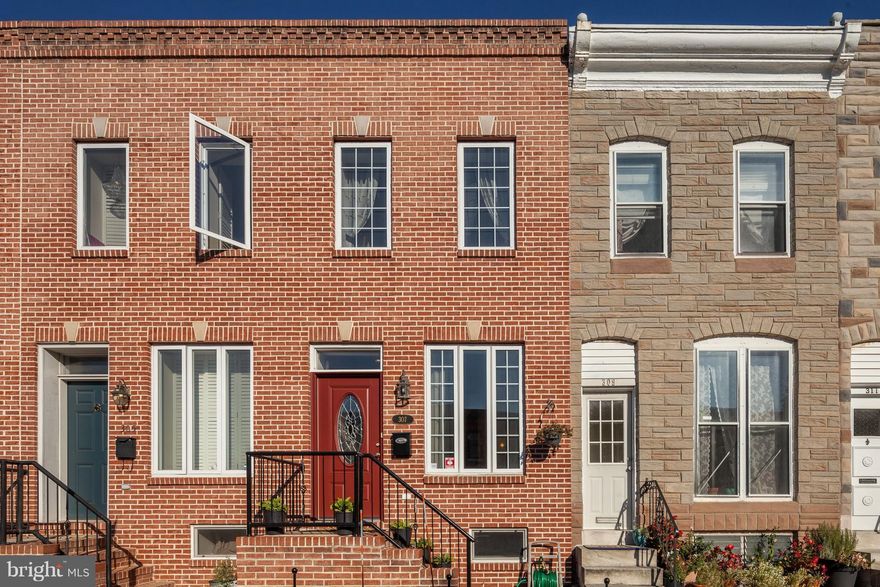 Motivated Seller!Renovated home located 3 blocks from Patterson Park. This lovingly maintained home features 2 master suites, hardwood floors, & rear deck off of second bedroom. Kitchen w/ granite counter tops stainless steel appliances & loads of cabinets. Exposed brick, half bath on main floor, new roof (2016) w/ transferable warranty & New energy star A/C.