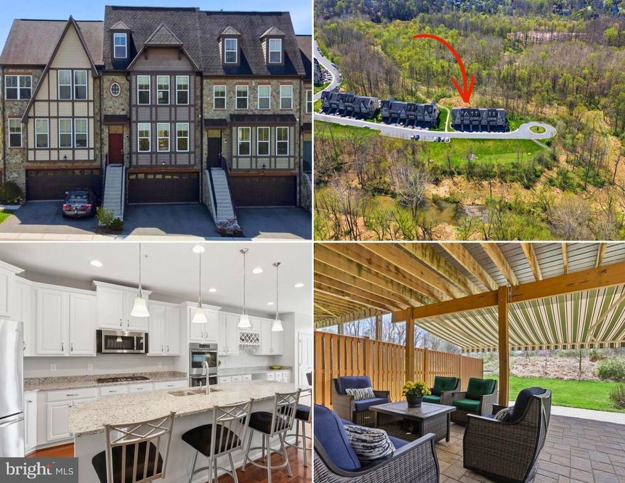 Welcome home to this  rare 4 bed, 4.5 bath townhome with the potential for a 5th bedroom! This home is in the sought-after Woodlands Preserve in the West Winds neighborhood at Lake Linganore. You won't believe the upgrades and details of this home. The outside is just sublime. You'll never want to leave! Situated on a quiet cul-de-sac, nature surrounds you. The home backs to woods and walking trails, the front overlooks Linganore Creek. This home is quite the retreat. You'll notice all the natural light the minute you step through the front door, welcomed by the cozy foyer.  Stepping into the spacious living room, your eyes are drawn to the gleaming wood floors, though they can't help but notice the gourmet kitchen. The living room flows to the dining room, which flows to the kitchen. And the kitchen! A chef's delight! 5 burner gas stove. Double wall oven.  New Bosch 800 series dishwasher. You'll immediately imagine yourself cooking here. The gleaming quartz counters are a stunning contrast to the white cabinets. And there is so much storage.  The oversized island easily sits 4.  And the counters extend into the family room, the perfect place for a coffee bar. And you'll admire the built ins. The family room off the kitchen, with a gas fireplace, is the perfect place to unwind at the end of the day. Or  pivot to the no-maintenance deck off the family room with pergola for privacy. Easy entertaining from the kitchen and as the home backs to common space, the ideal spot to catch the last rays of the day. As you go upstairs to the 2nd floor, you'll notice all the natural light courtesy of a skylight. Once you arrive, you'll find a large primary bedroom overlooking the garden with two walk-in-closets and a large, primary bathroom. You'll find two more bedrooms and another full bath on this floor. Bedroom 2 has access to the full bath from the bedroom. On the 3rd floor, the possibilities are endless! There is another full bathroom and the room could easily be converted to a 5th, ensuite bedroom. If not, the large space offers the perfect getaway: office, rec room, guest suite, gym, or play room. If you think that's it, you won't believe one of the best parts of this home. Downstairs in the basement, you'll find the 4th bedroom, with another, stunning full bathroom. You can access the garage off this level (which is EV ready), but the star of the show is the backyard.  A brick paved patio with a retractable awning is just the most sublime place to relax. You look out onto the privacy of woods and trails, enhanced by the fence, which provides privacy but doesn't block the view (now that's smart!) You'll easily become the gathering place for all with this gem of a backyard. This home is truly an entertainer's paradise! And the cherry on top - the home has geothermal heating and cooling. The owners really thought of everything. And if you can ever drag yourself away from your wonderful home, you can enjoy the incredible Linganore lifestyle with Deep Navigable lake, multiple sandy beaches, multiple pools, boating, fishing, swimming, tennis, basketball, beach volleyball, nature & bike trails, Frisbee golf, pickle-ball, Event Tent, Farmers Markets, Summer Concert Series under the stars, playgrounds and so much more ... Come and see for yourself. You won't want to miss this opportunity - call this home today!