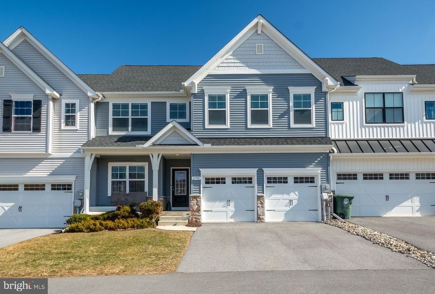 An amazing opportunity to own a Villa Style Townhouse in the sought after Kellerton community. This CUMBERLAND model is over 2400 sq feet and four years young with three levels. The charming front porch is a wonderful space to stargaze or relax with a morning cup of coffee. Walk into this spacious home with its modern design and an open concept layout, perfect for entertaining. Step inside to find a private den/office. Adjoining the office is a half bath and spacious closet. The heart of the home is a large kitchen and living area with luxury vinyl plank flooring. This Open floor plan is an entertainer’s dream. The large island with upgraded granite counter tops and a FARMHOUSE sink makes meal prep a breeze. Two large walk-in pantries provide ample storage. Step directly on the deck from the kitchen-perfect for cookouts and barbeques. The private backyard includes planters for growing fresh vegetables and herbs. The oversized garage is perfect for both storage and multiple vehicles. It features two professionally installed overhead storage racks offering additional storage options. There is plenty of overflow parking in the neighborhood. Upstairs, the primary suite has an ensuite bathroom with double vanities and two walk in closets. Additional Bedrooms also feature walk in closets while the hallway bath has a shower in tub combination. Washing clothes is easy breezy as the laundry room is situated on this level too. The basement offers a more flexible living space with a large finished area that can be transformed to a game room, home theater or gym. An unfinished section includes a rough-in for a full or half bath. Similar Villa style, To Be built units with 3 bedrooms and two levels are listed in the 600’s. Don’t miss this Move in Ready, as good as new home, that has no Wait and immediate occupancy. The Kellerton neighborhood has so much to offer with its varied amenities such as a dog park, clubhouse, pool, fitness room, dog washing area and multiple playing fields. Easy access to Rt 15, Wegmans, restaurants and shopping, place this house in a desirous location.