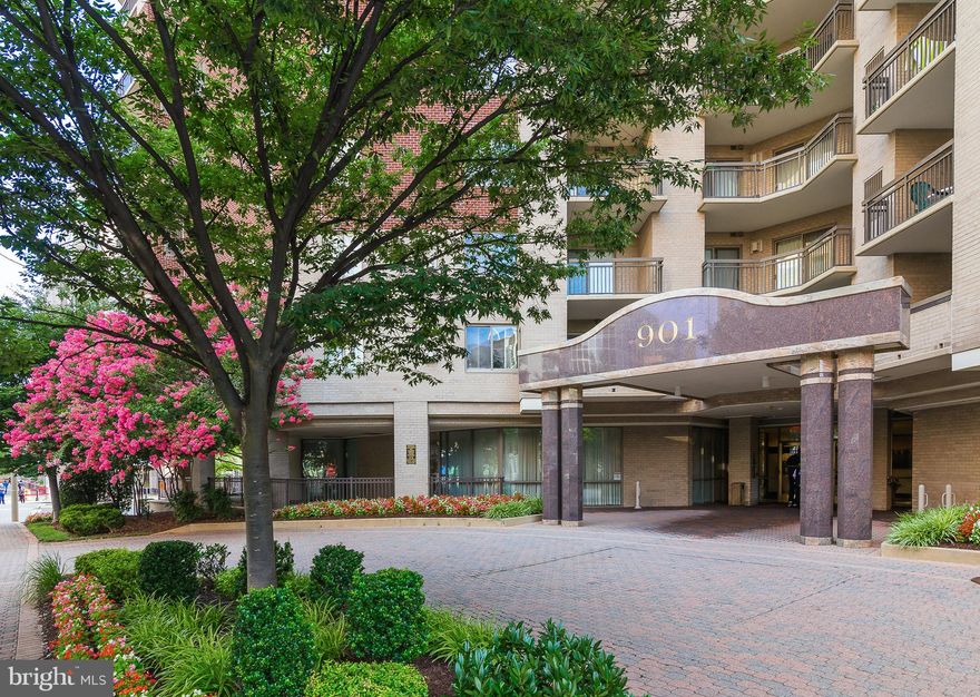 This rarely available two-bedroom residence in the heart of Arlington features a sweeping view of the Washington Monument from its spacious and private wraparound balcony! Over 900 sq. ft of living space is maximized by the split bedroom layout, offering the perfect balance of enhanced privacy and shared living area. This highly desirable design offers the perfect setup for roommates, guests, or a dedicated home office. Each bedroom has its own full bath and ample closet space - and the convenience of full sized in-unit laundry makes everyday living that much easier. Top of the line amenities include excellent on site management, secure building access, outdoor pool, game room and fitness center. Virginia Square Condominium is highly sought after due to its prime location directly across the street from the Virginia Square Metro station, steps away from endless dining options, parks, coffee shops and more. One assigned garage parking space and one storage unit are included in rent.  2nd parking space available for less than $100/mo *** PLEASE NOTE: Photos are representative of floorplan only and are not of the unit being advertised due to moving in progress. *** All-new flooring will be installed prior to move in and walls will be professionally painted. *** Pets will be considered on a case-by-case basis, with a 25 lb weight limit. Available June 1st. *** Contact us today to schedule a showing - Virginia Square welcomes you!