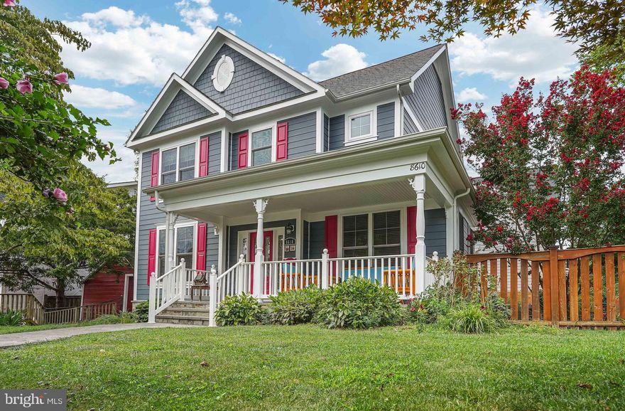 Perfect opportunity to own in East Bethesda’s Glenbrook Village neighborhood. The location is extraordinary with NIH’s red line station just blocks away, BCC High School within half a mile, and downtown Bethesda at your fingertips. Lynbrook Park is also close, boasting tennis courts, basketball courts, a playground, soccer and baseball fields, day care, and an unofficial dog park. Now, onto the house! You approach this home through the enticing covered porch, surrounded by gardens and thoughtful landscaping. Built in 2012, this well-maintained home features a bright and cheerful color scheme, a nod to the current owners’ time spent in tropical locales. Hardwood floors and high ceilings are found throughout the first floor. The eat-in kitchen with traditional white cabinetry, stainless steel appliances and a breakfast bar opens to a bright and sunny family room with a gas fireplace and floor-to-celiing windows. It overlooks a fenced-in stone patio with mature plantings. A convenient powder room is accessed off the entry hallway. The living room (which currently serves as a home office) has two exposures, as does the dining room. A side door off of the kitchen brings you to more yard space, an off-street parking pad and a good-sized walk-in shed. Upstairs you’ll find a primary bedroom with a full bath (separate jacuzzi tub and shower) and a walk-in closet. There are two other bedrooms and a laundry room, along with a hall bath. The lower level rec room is vast! The flooring has all been recently replaced and it looks fantastic. There’s a 4th bedroom suite, including a full bath. A utility room, along with an extra refrigerator, rounds out the lower level. Updates include a newer tankless on-demand water heater, 2-year old kitchen appliances, some new fencing, recent paint on the exterior trim and shed, new shades in many of the rooms, and a new wooden counter top for the breakfast bar. This cheerful home is just waiting for someone to love it as much as the current owners have.