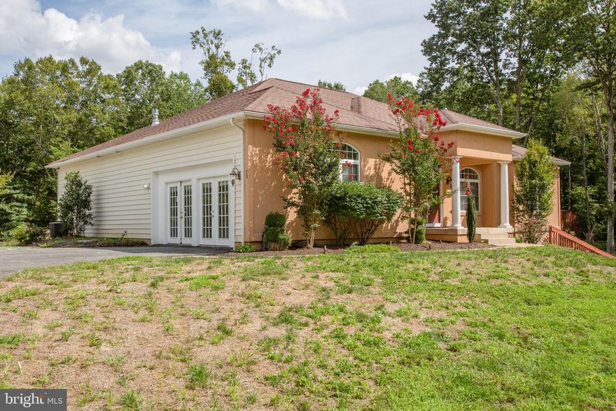 15 acres of privacy  - PERFECT PLACE TO ISOLATE YOURSELF AND YOUR FAMILY!  Hunting, 4 wheeling, hiking, horse back riding, trails - yet 2 minutes from Brooke VRE!!     Custom-built rambler on 15 acres yet close to everything!   No HOA!!    This home offers 4 bedrooms, 4 baths in over 4500 sq ft.   Beautiful hardwoods and landscaping, large master bath, master bedroom has a see-through fireplace!  stainless steel appliances, marble entryway, detached garage, large deck on the back, water treatment system, a large family room, and a formal dining room.  Unfinished basement that will be easy to finish - interior wall framing is done plus 2 backrooms are finished with a full bath!!!   Bring your animals to enjoy this acreage that also offers a 3 horse stall with a tack room and fenced in corral area.  Bring your hiking boots or 4 wheeler to check out the trails through the woods!  This home sits within 3 miles from the VRE Station (Brook Station).  Seller to patch the driveway.   Agents please make sure everyone is wearing  masks and shoe covers in the house.  Thank you