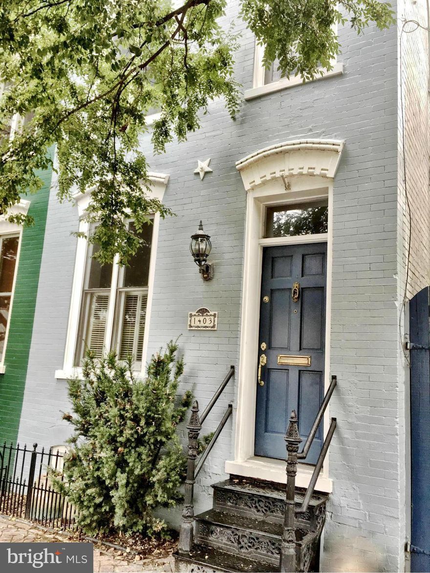 OPEN HOUSE Sun.2-4PM. Spacious turn of the century (ca 1900) TH just 3 short blocks to the King St. Metro. MBR with a sitting room or perfect home office space. Updated full bath on the upper level & half bath on main level. Large kitchen & family room addition with French doors to very private patio . Gleaming orig. hardwood floors, living room fireplace & high ceilings. WALK to EVERYTHING!!